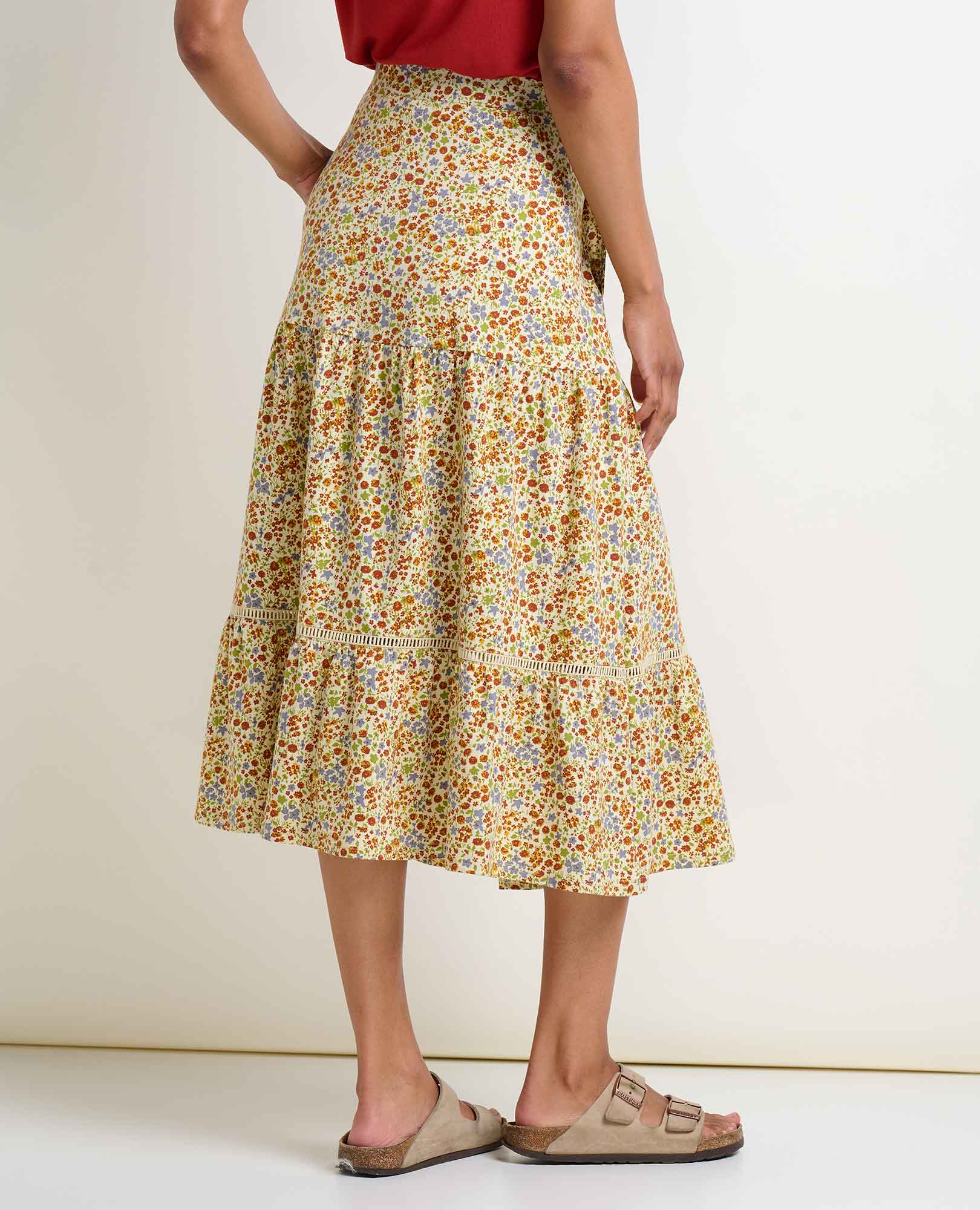 Marigold Tiered Midi Skirt - Softxoi