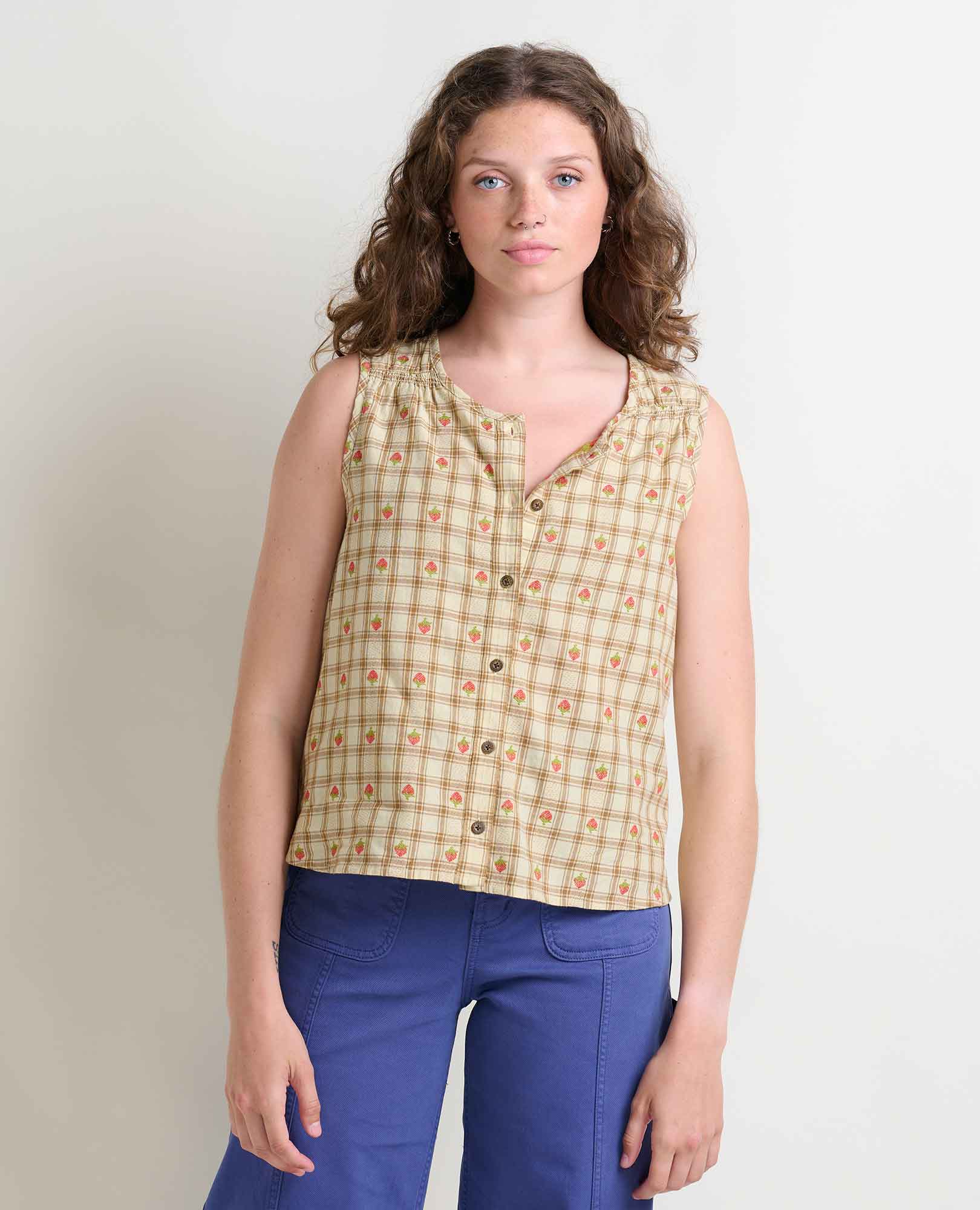 Manzana Button Front Tank - Softxoi