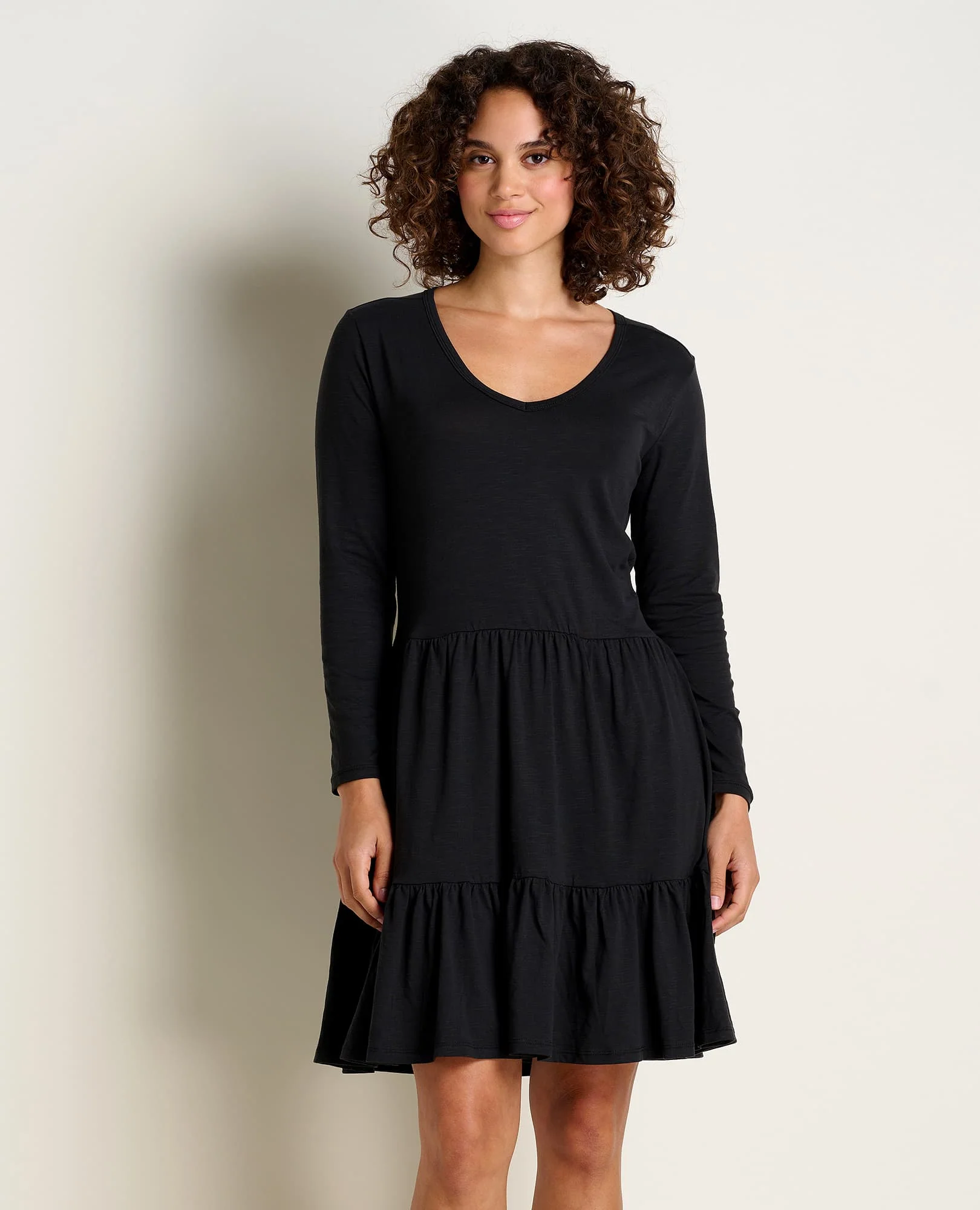 Marley Tiered Long Sleeve Dress - Softxoi