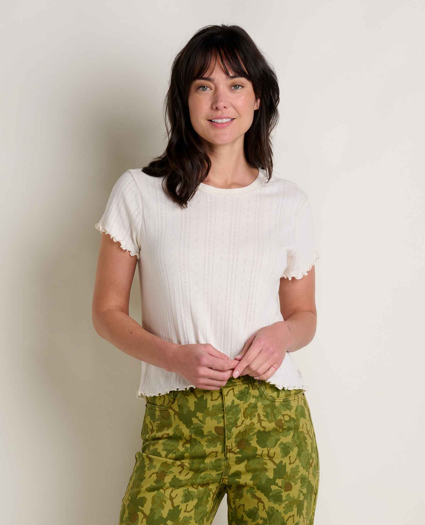 Foothill Pointelle Baby Tee - Softxoi