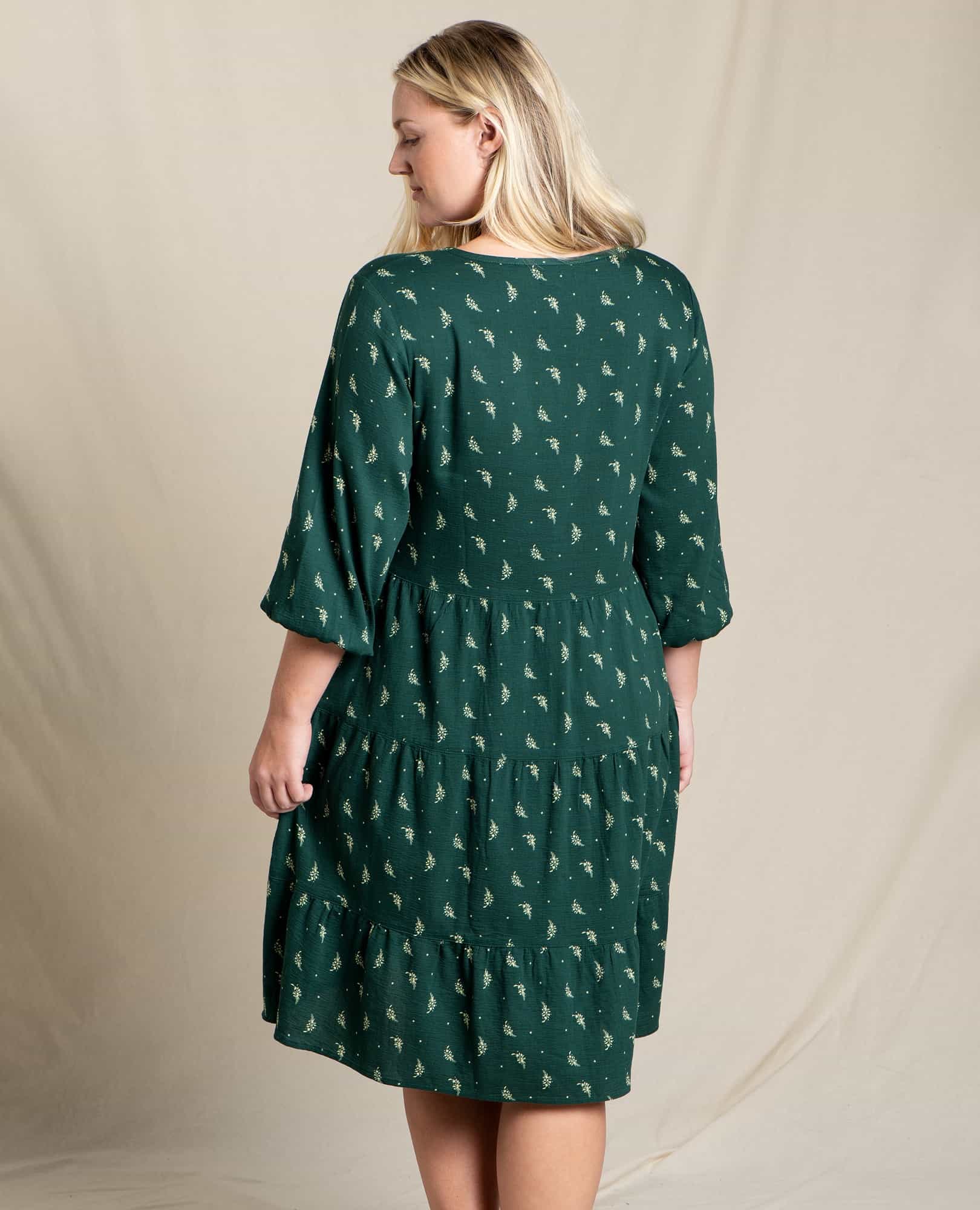 Manzana Tiered Long Sleeve Dress - Softxoi