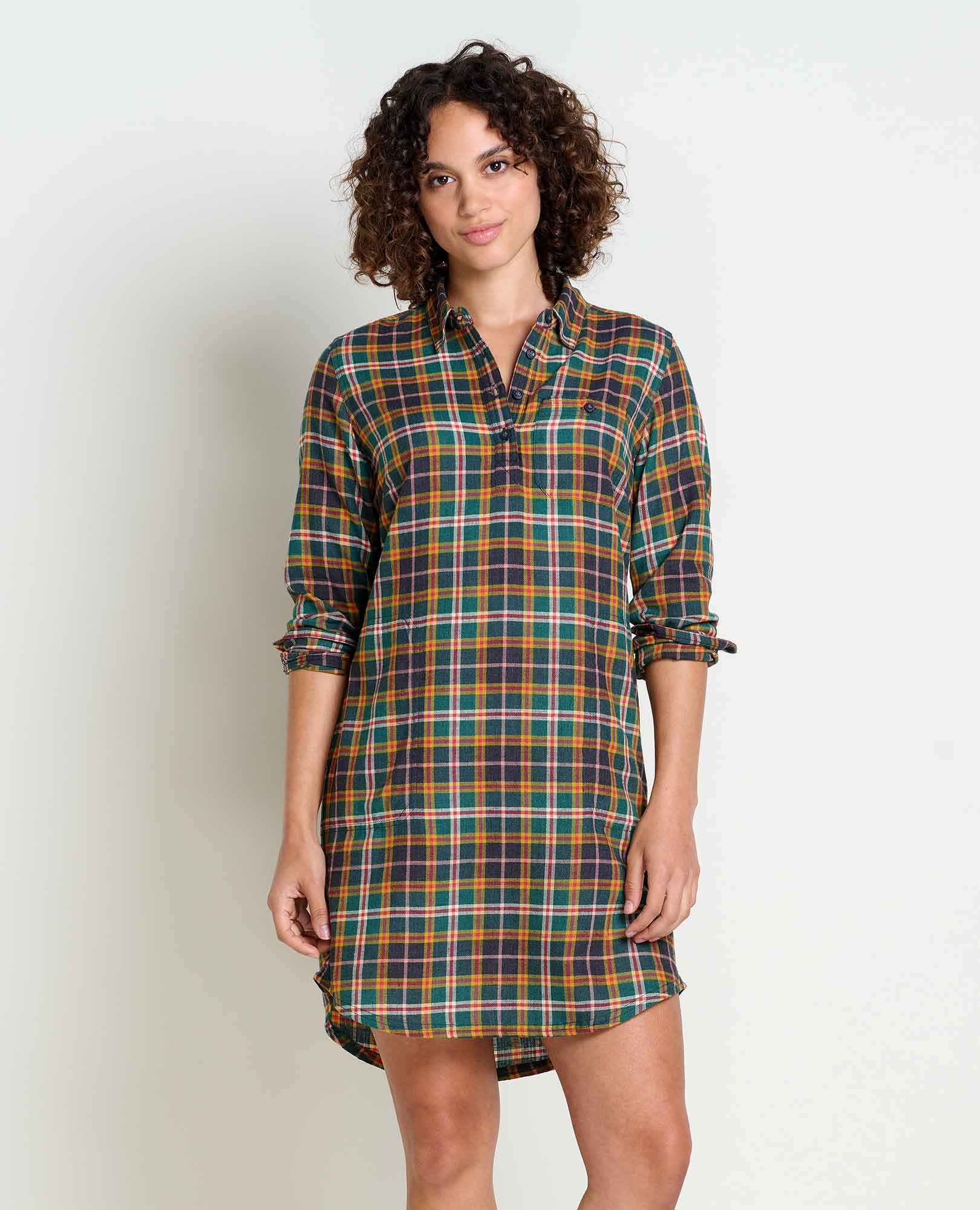 Re-Form Flannel Shirtdress - Softxoi