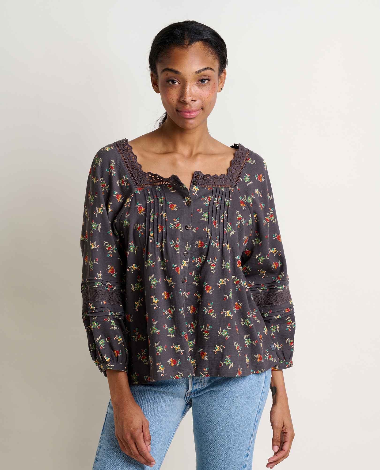 Manzana Peasant Long Sleeve Shirt - Softxoi