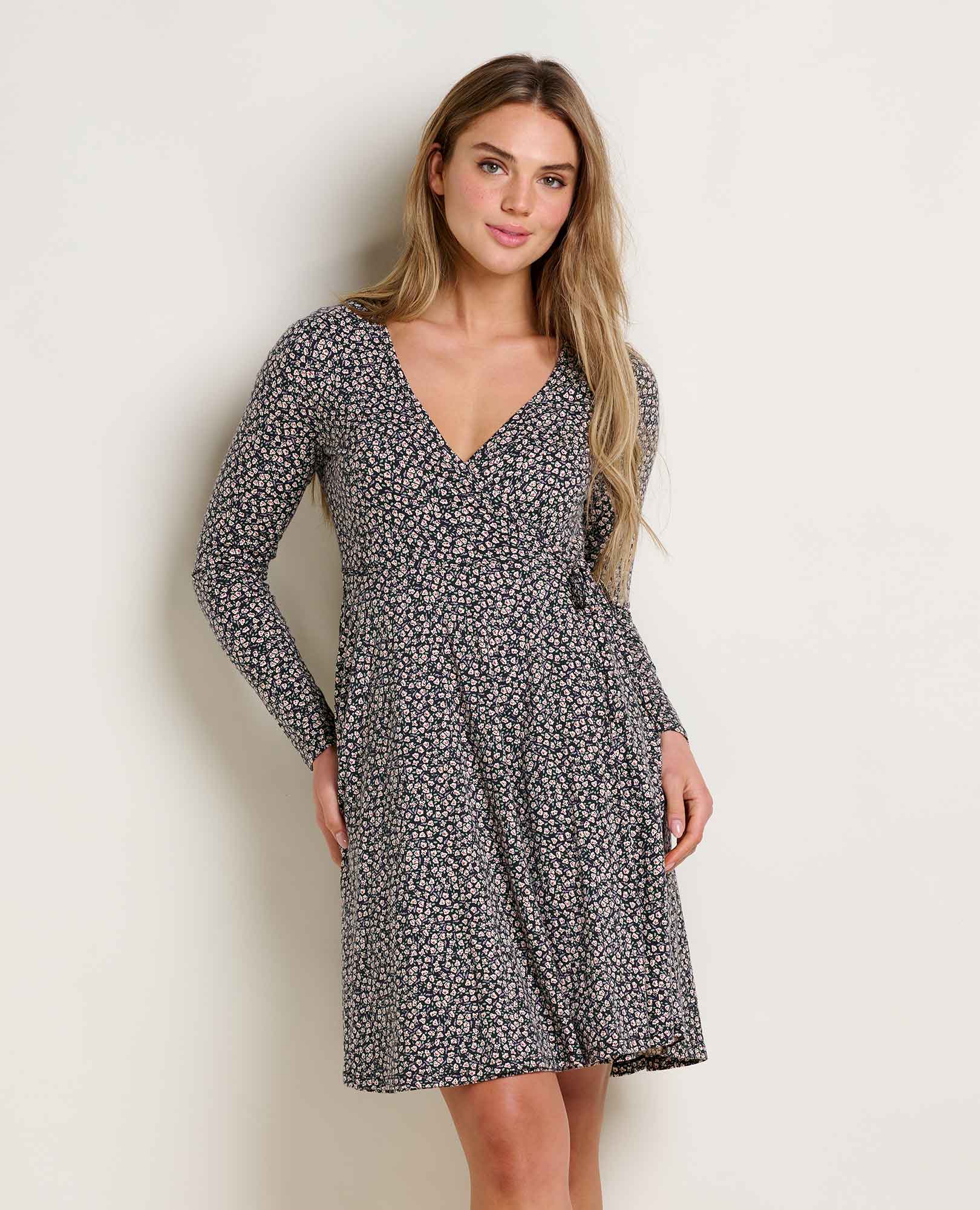Freesia Long Sleeve Wrap Dress - Softxoi
