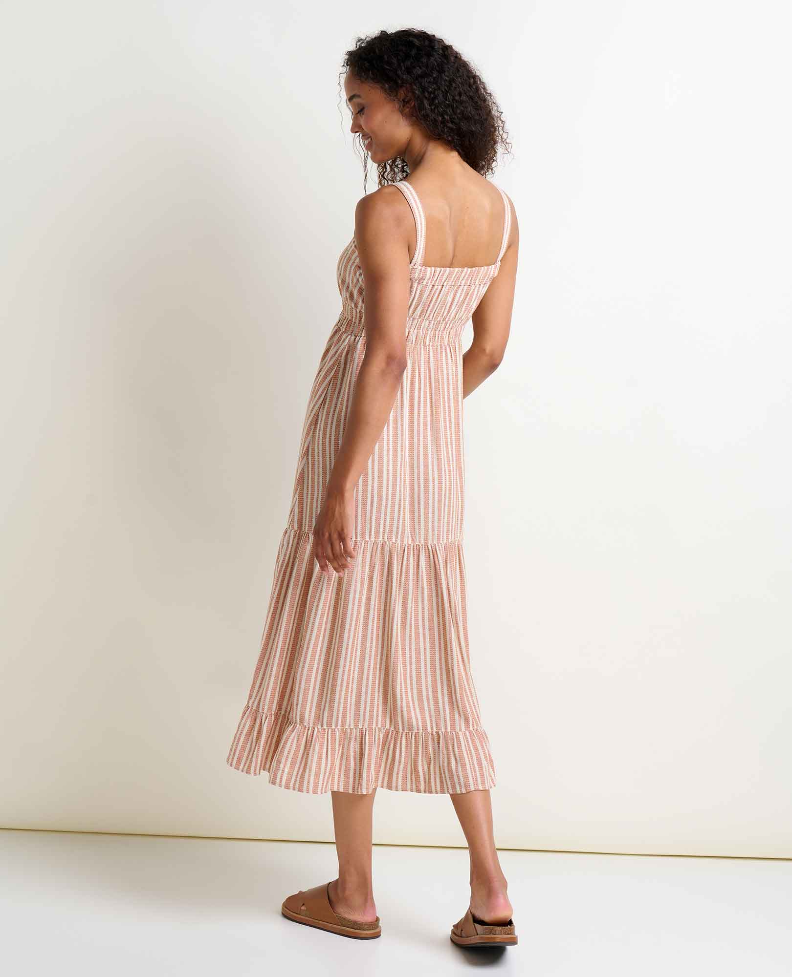 Taj Hemp Tiered Midi Dress - Softxoi