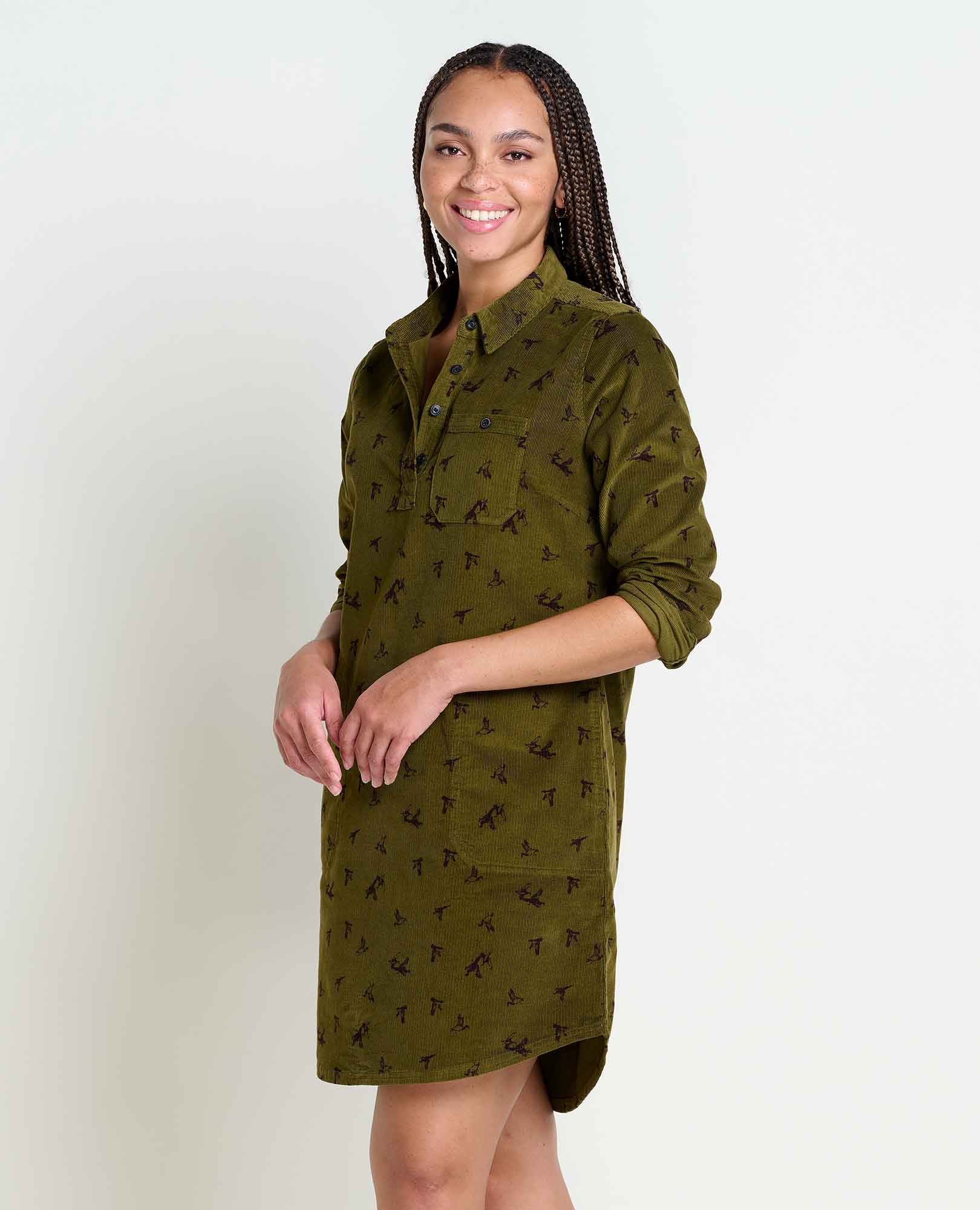 Scouter Cord Shirtdress - Softxoi