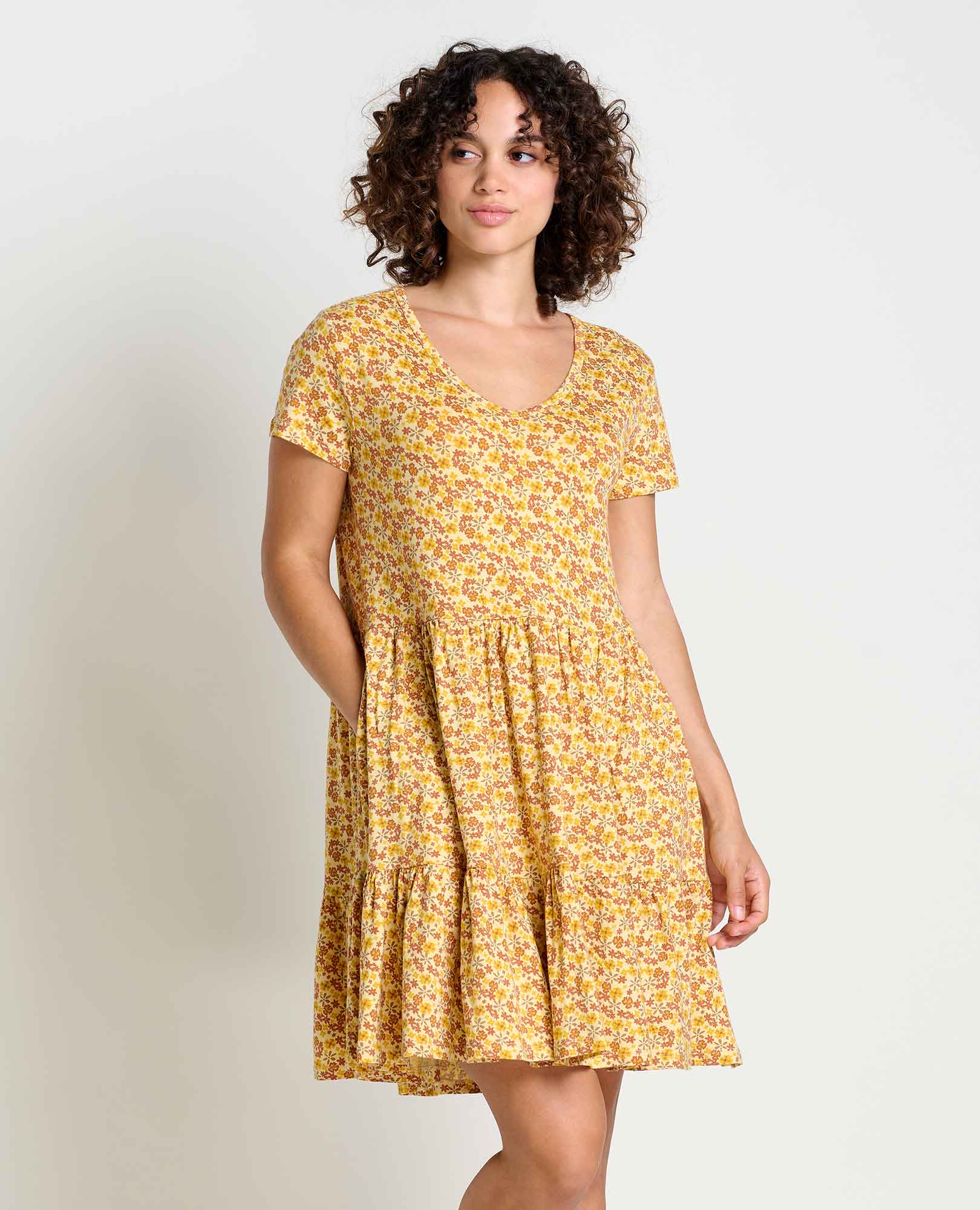 Marley Tiered Short Sleeve Dress - Softxoi