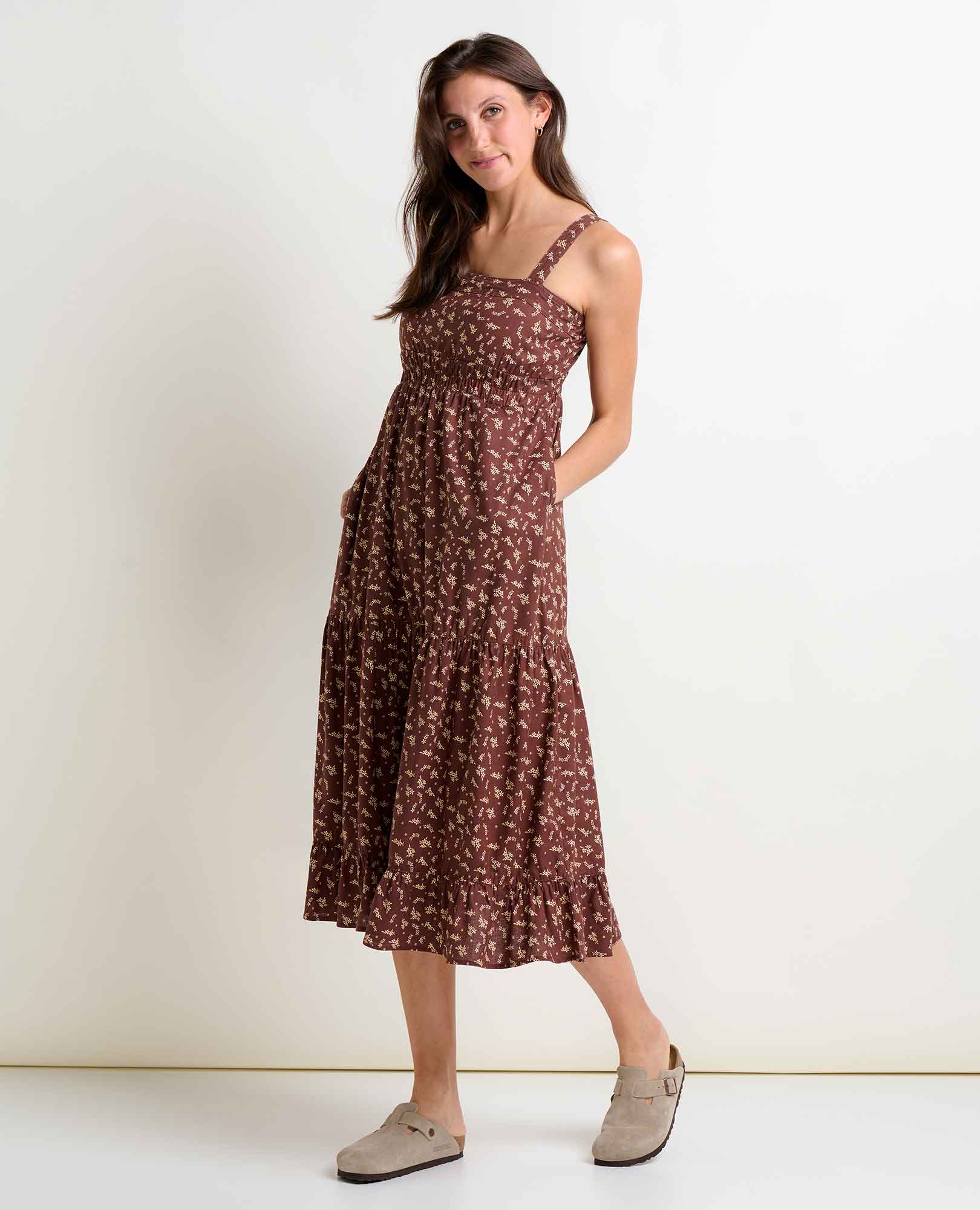 Taj Hemp Tiered Midi Dress - Softxoi