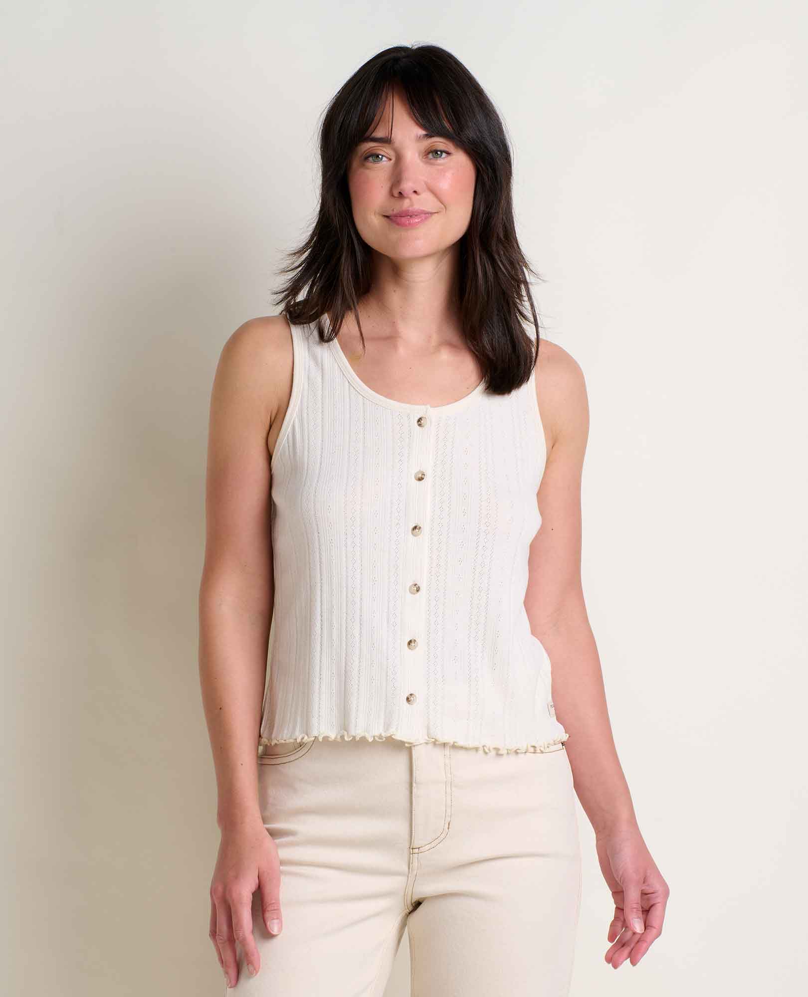 Foothill Pointelle Button Tank - Softxoi