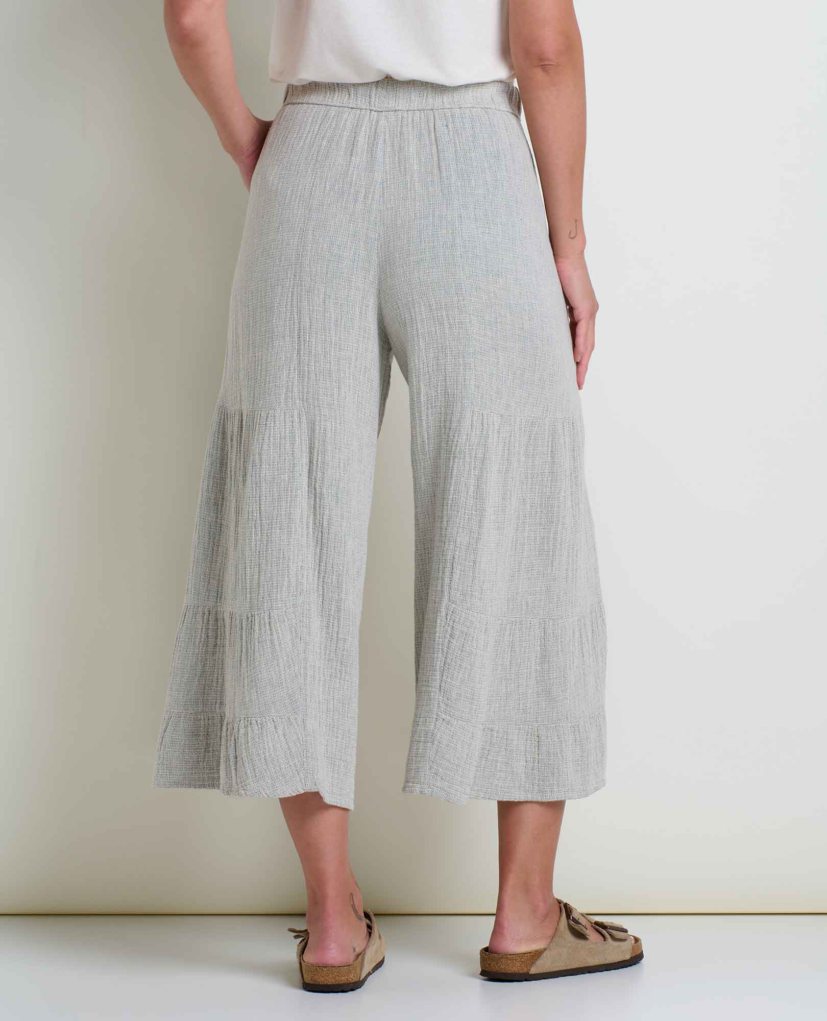 Tate Double Weave Palazzo Pant - Softxoi