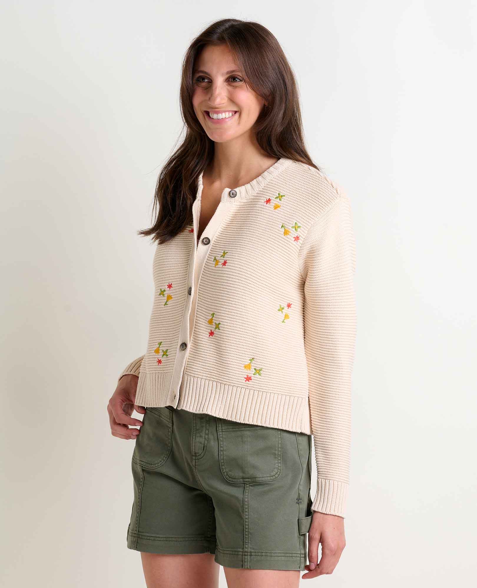 Bianca Crew Cardigan Embroidered - Softxoi
