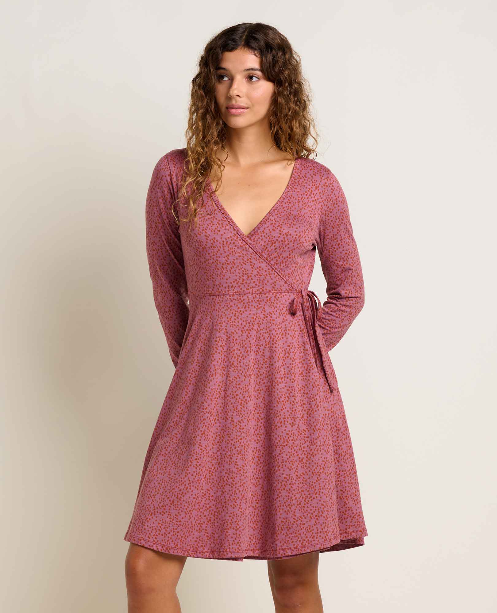 Freesia Long Sleeve Wrap Dress - Softxoi