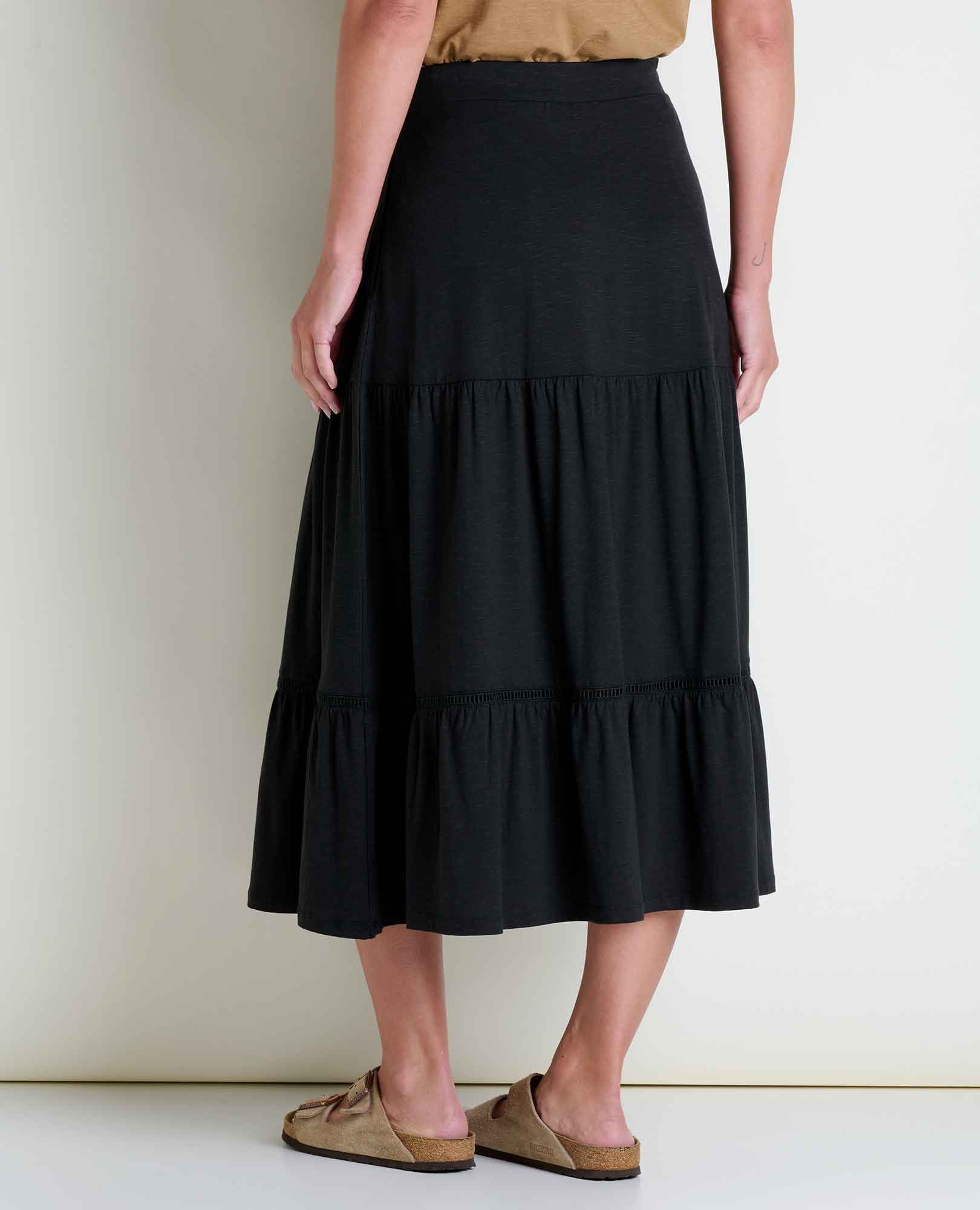 Marigold Tiered Midi Skirt - Softxoi