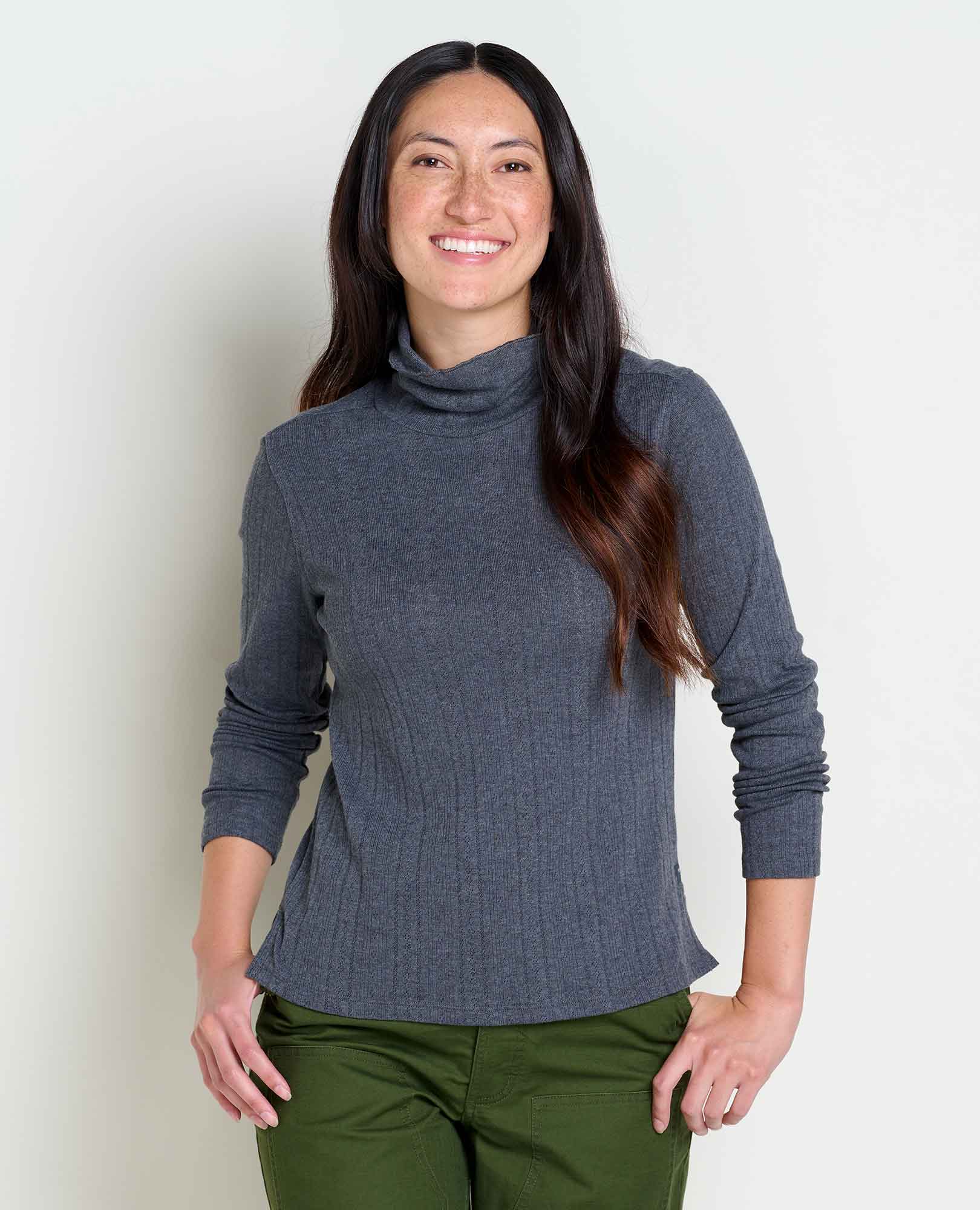 Foothill Pointelle Long Sleeve T-Neck - Softxoi
