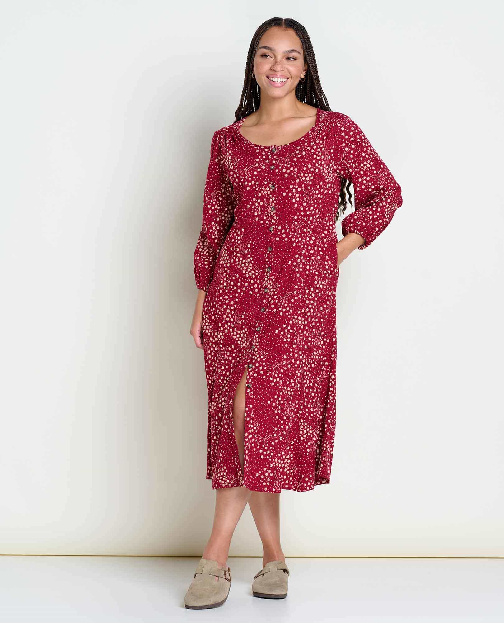 Manzana Paneled Midi Dress - Softxoi