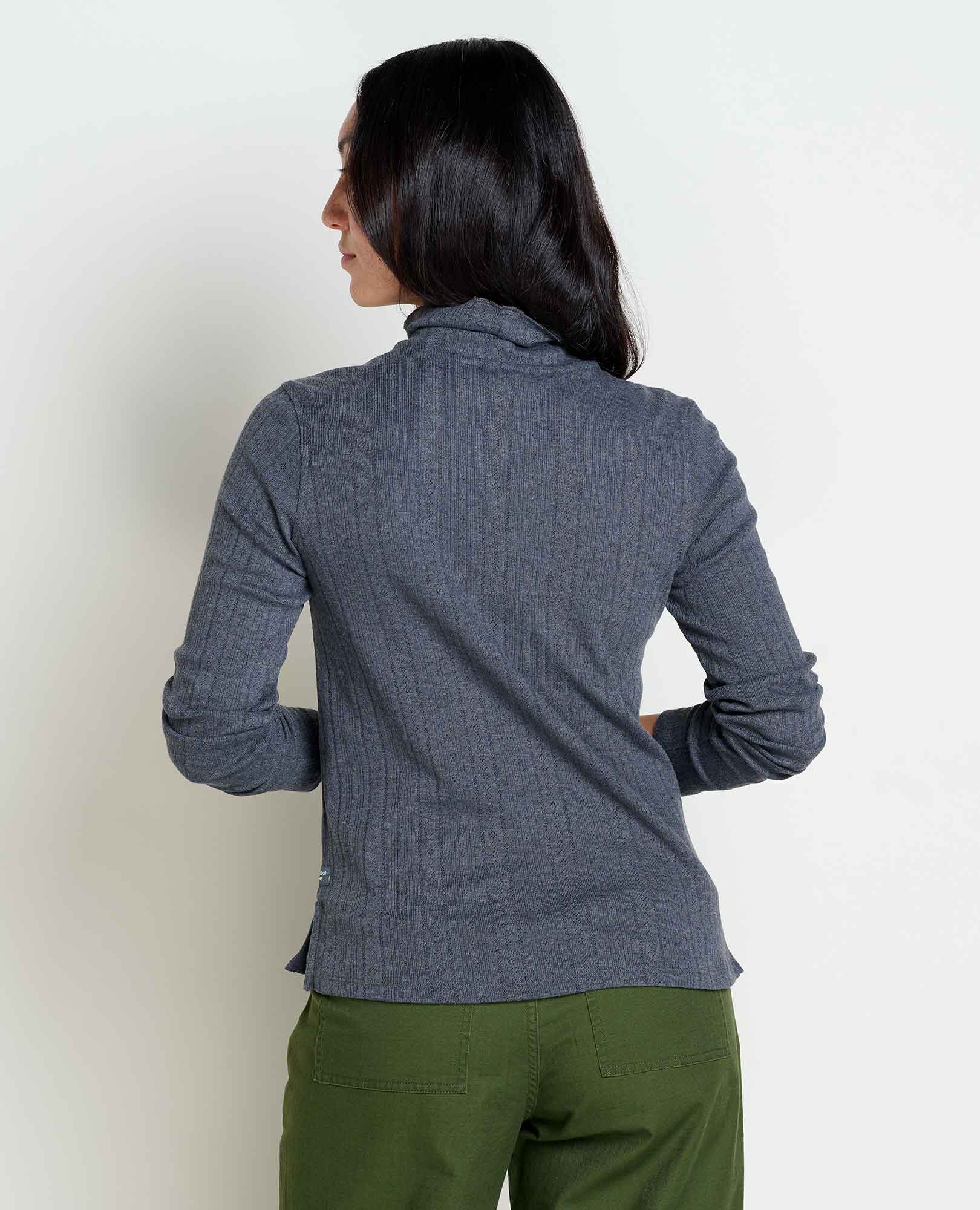 Foothill Pointelle Long Sleeve T-Neck - Softxoi