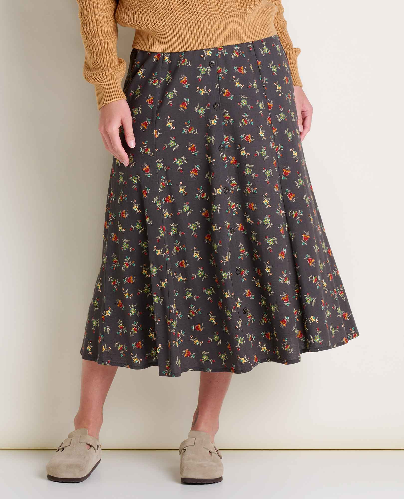 Manzana Paneled Midi Skirt - Softxoi