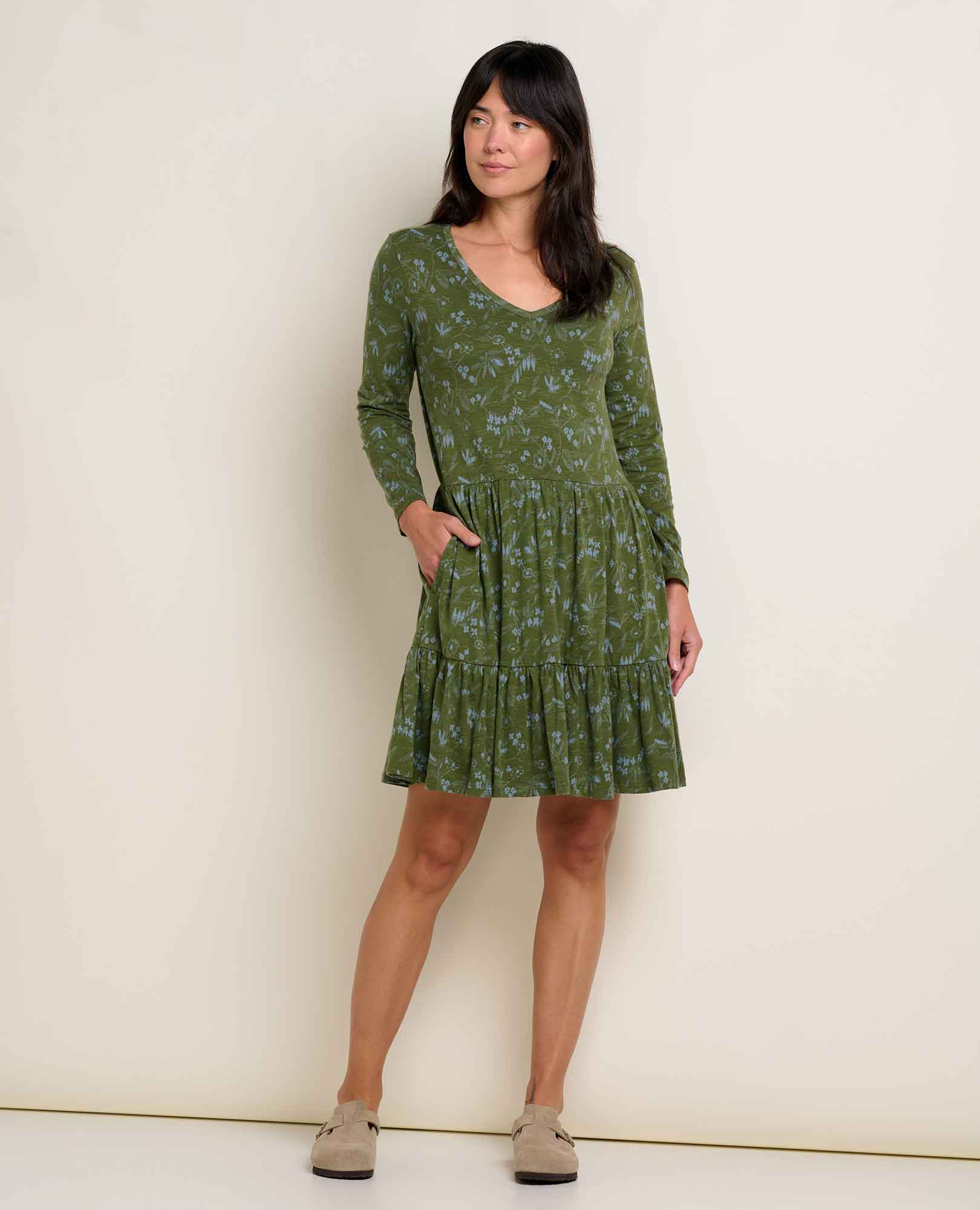 Marley Tiered Long Sleeve Dress - Softxoi