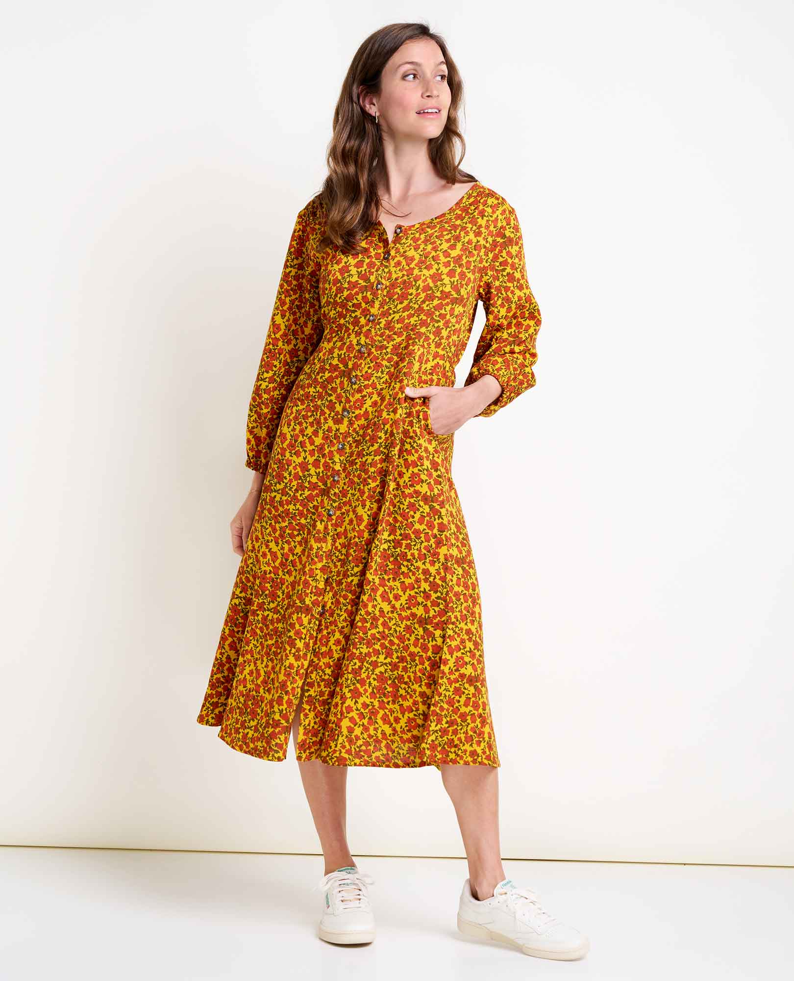 Manzana Paneled Midi Dress - Softxoi
