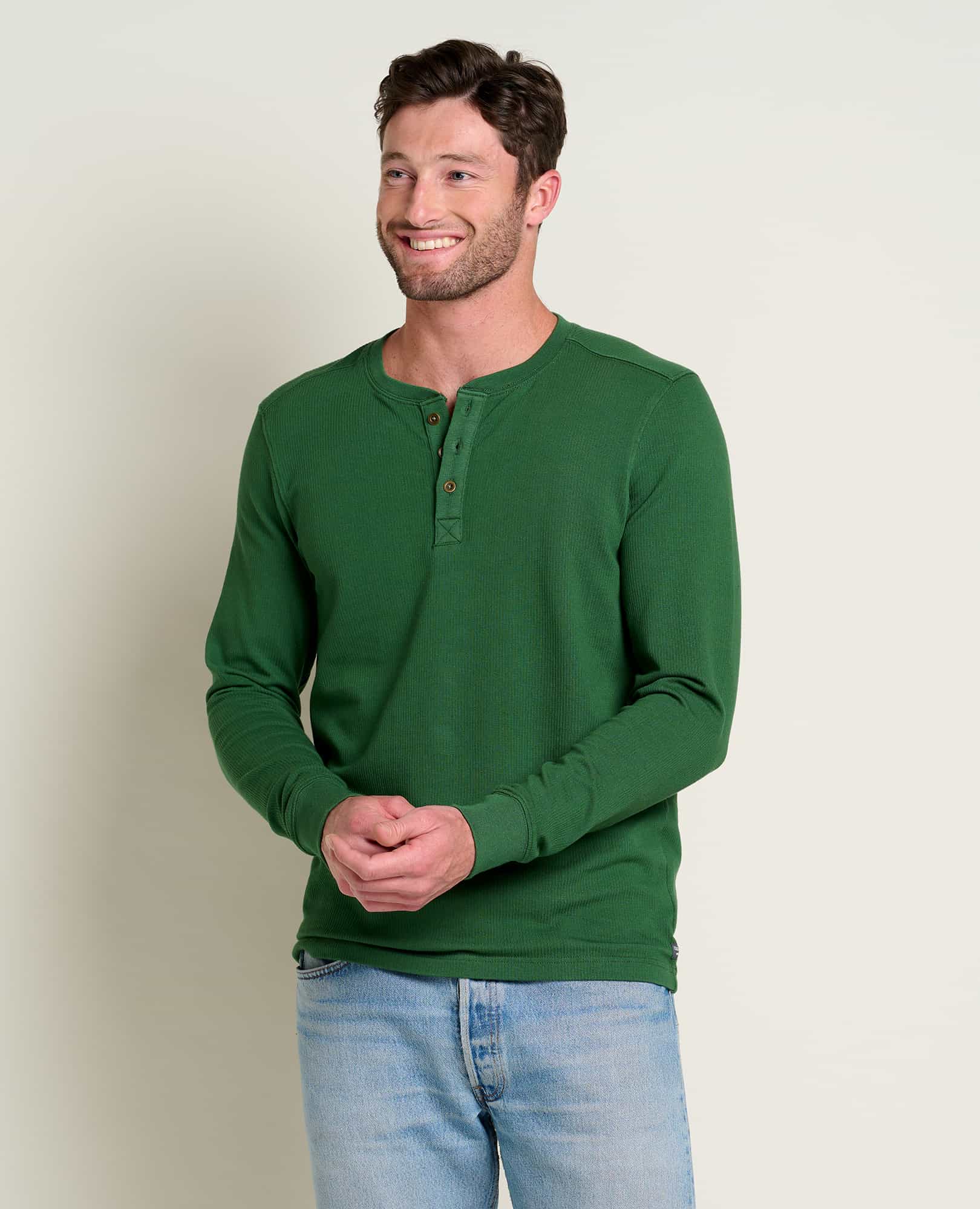 Men's Ponderosa Long Sleeve Henley - Softxoi