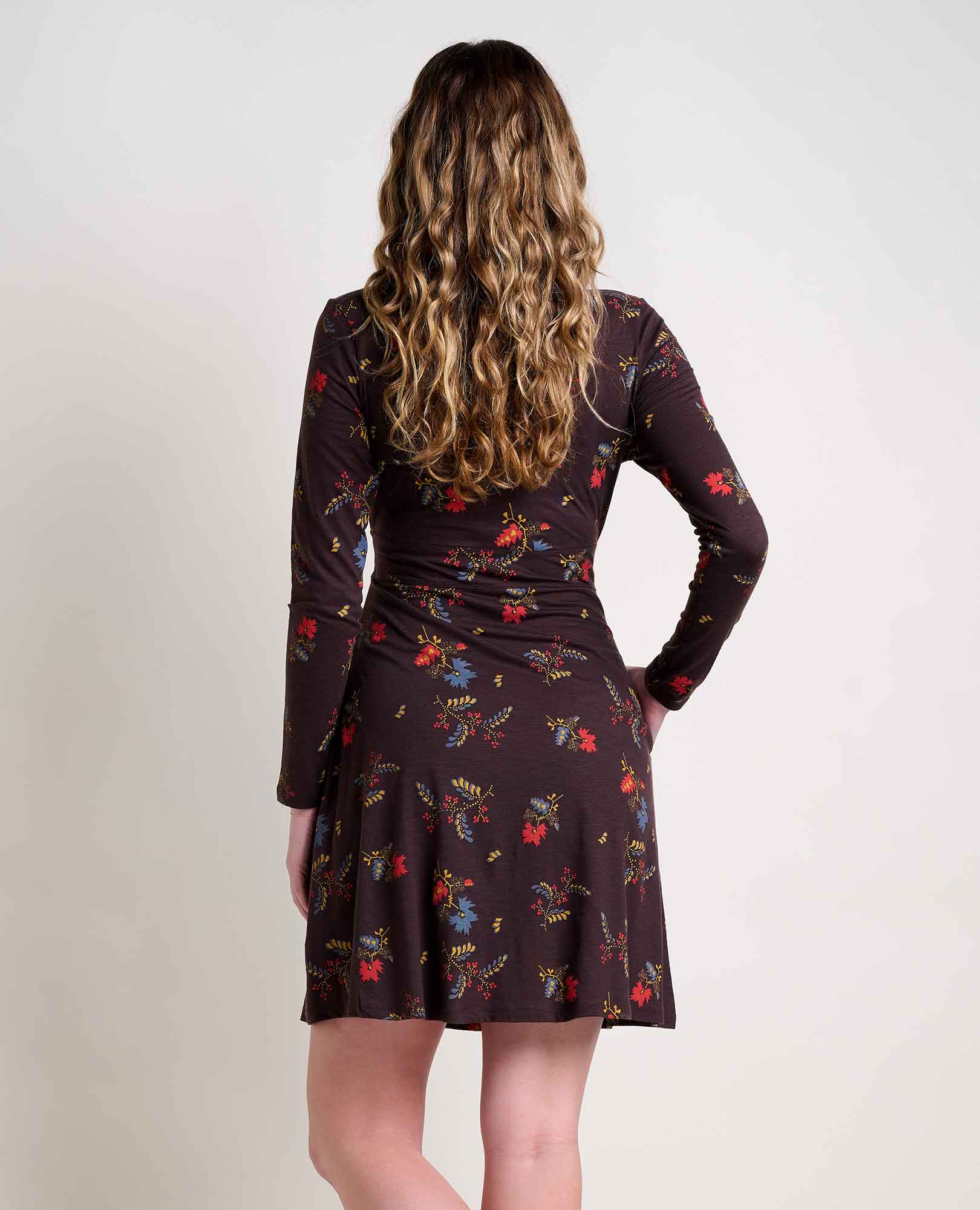 Cue Wrap Long Sleeve Dress - Softxoi