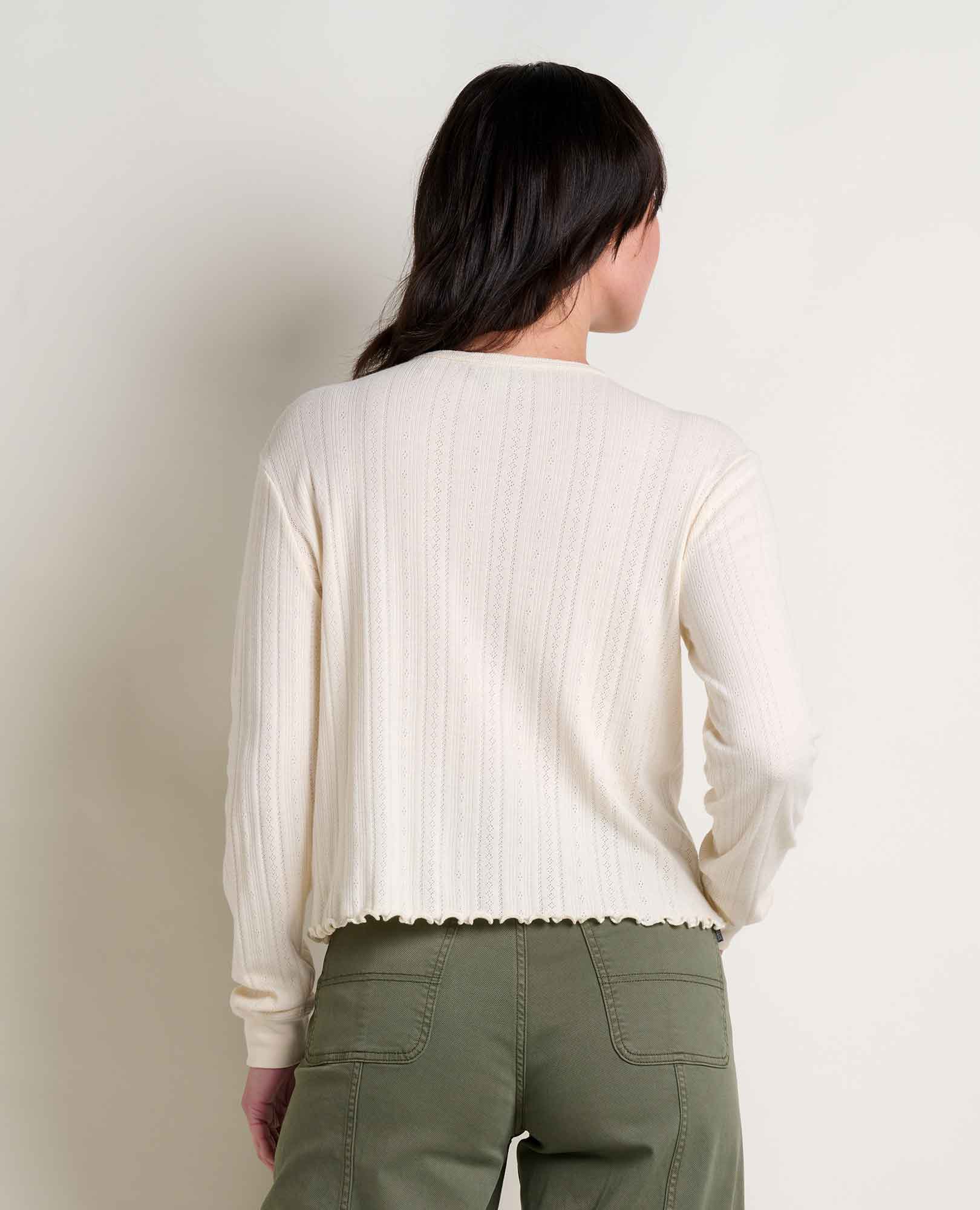 Foothill Pointelle Long Sleeve Crew - Softxoi