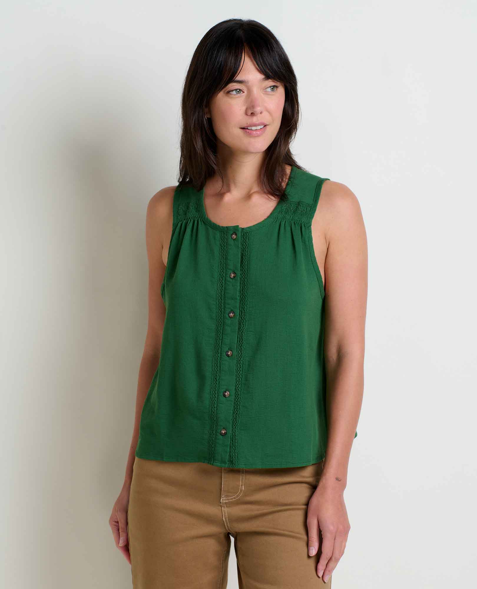 Manzana Button Front Tank - Softxoi