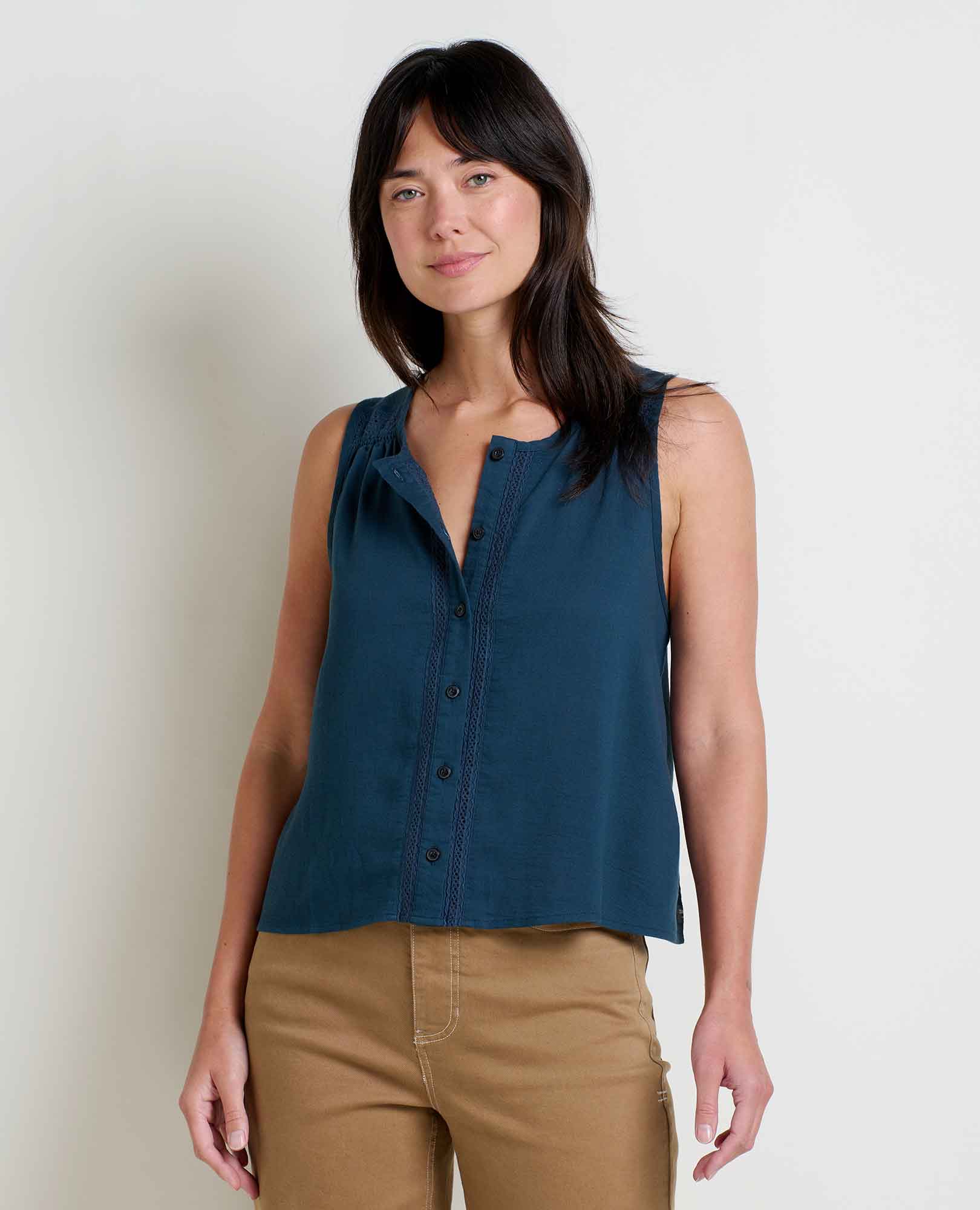 Manzana Button Front Tank - Softxoi