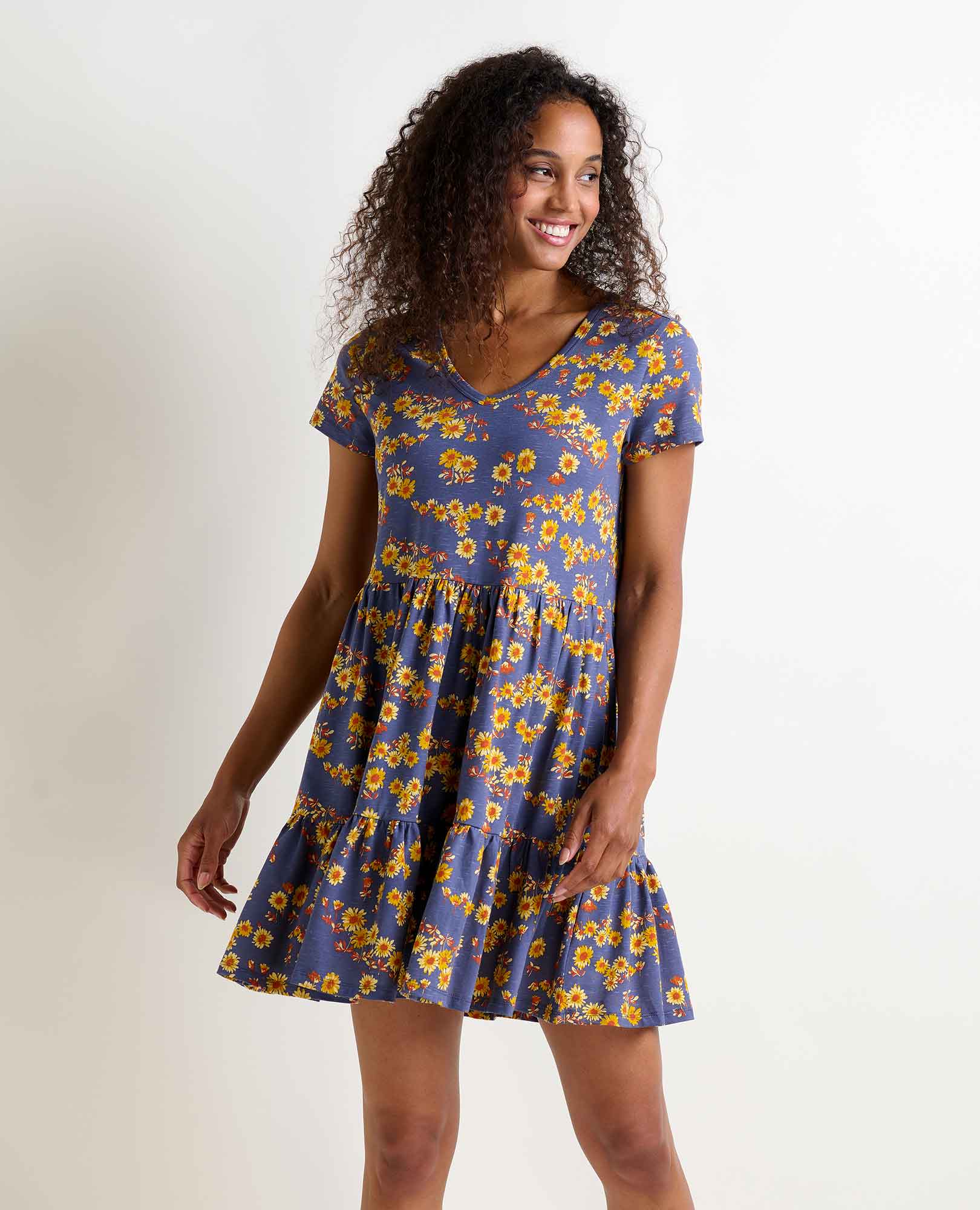 Marley Tiered Short Sleeve Dress - Softxoi