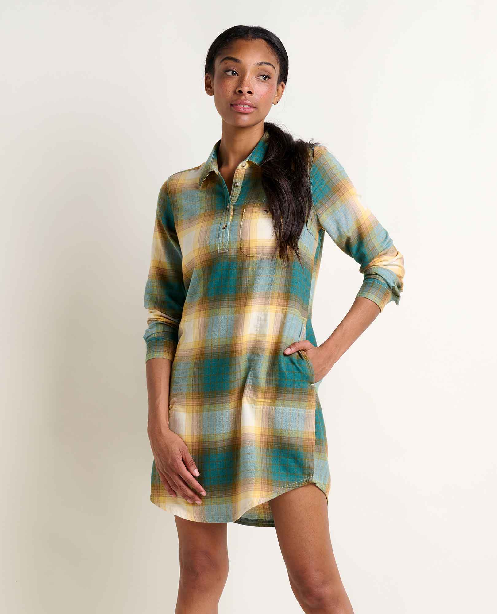 Re-Form Flannel Shirtdress - Softxoi