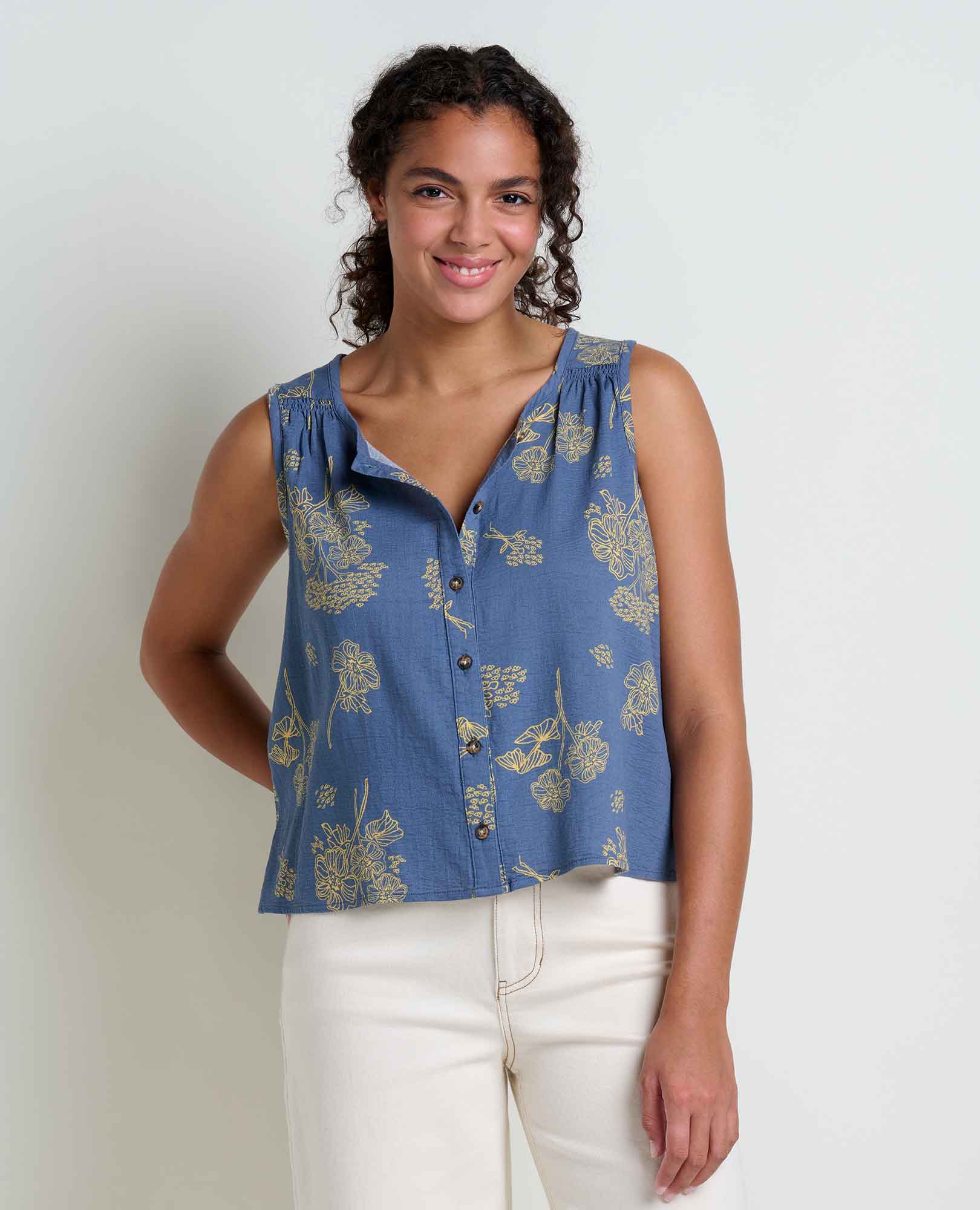 Manzana Button Front Tank - Softxoi