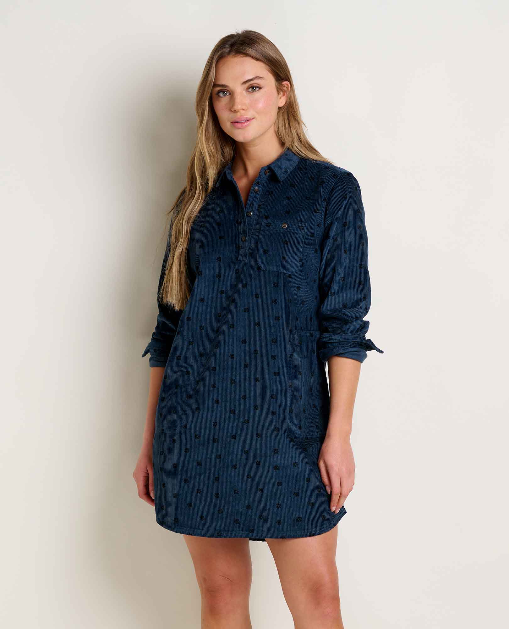 Cascadia Popover Cord Dress - Softxoi