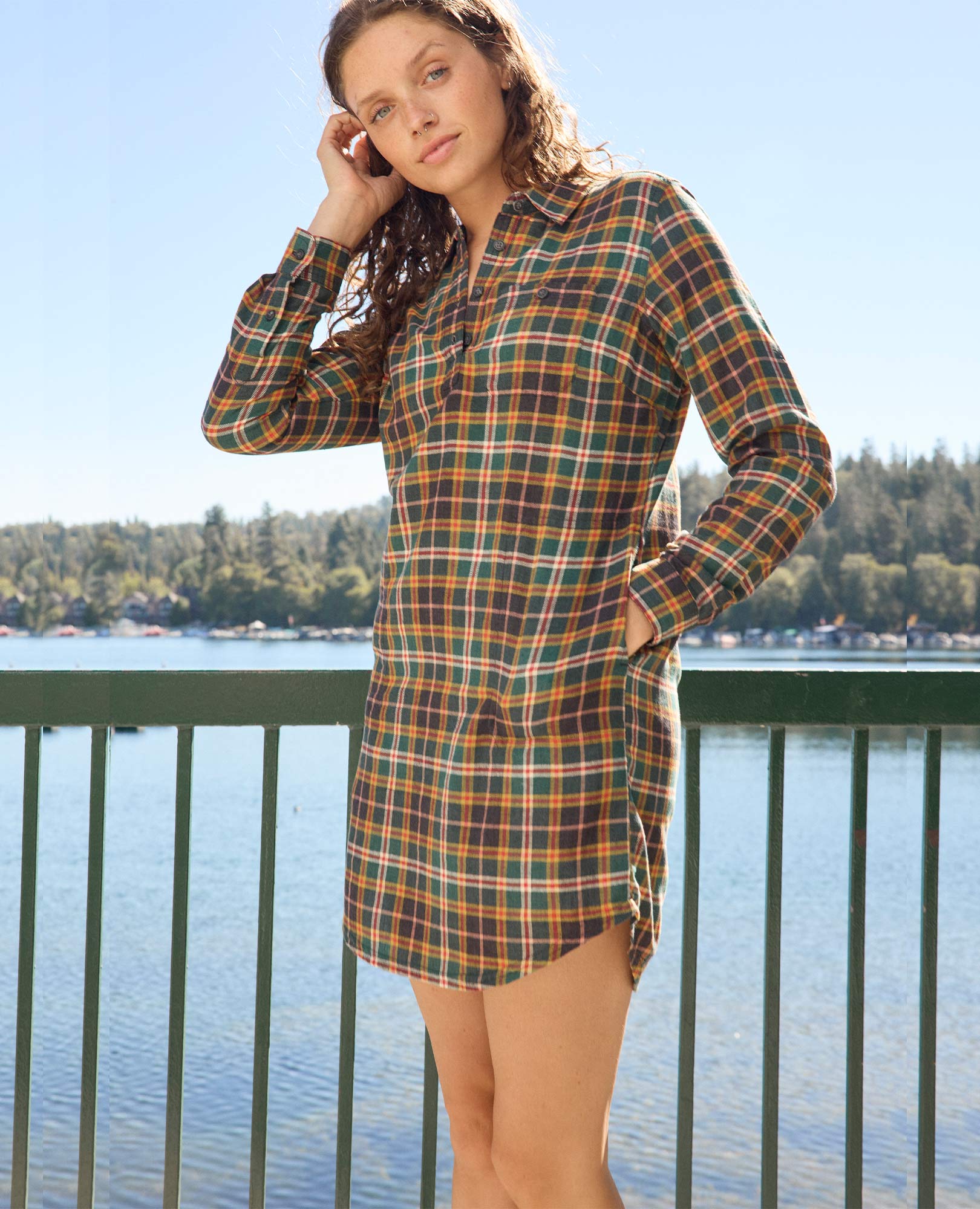 Re-Form Flannel Shirtdress - Softxoi