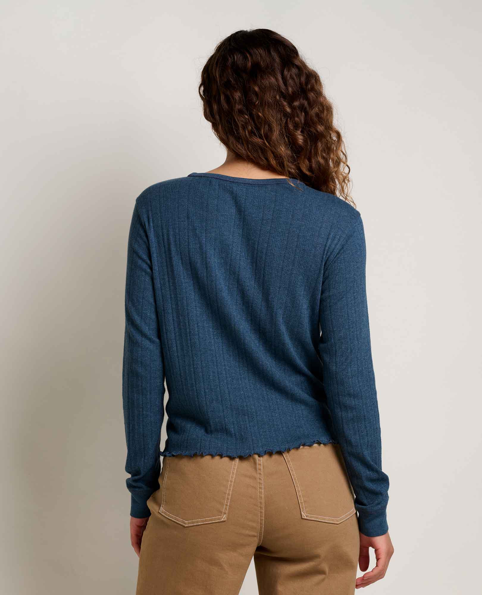 Foothill Pointelle Long Sleeve Crew - Softxoi