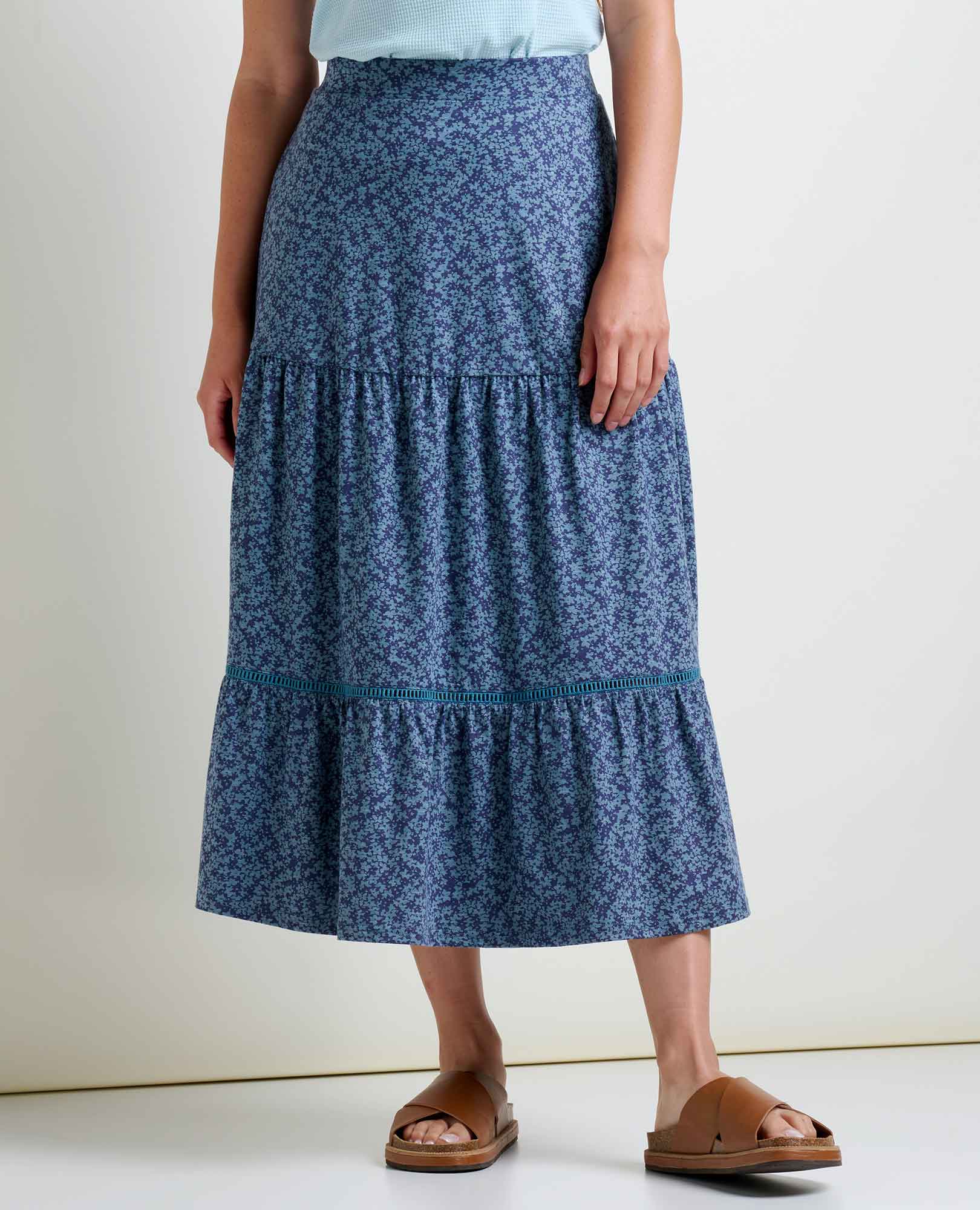 Marigold Tiered Midi Skirt - Softxoi