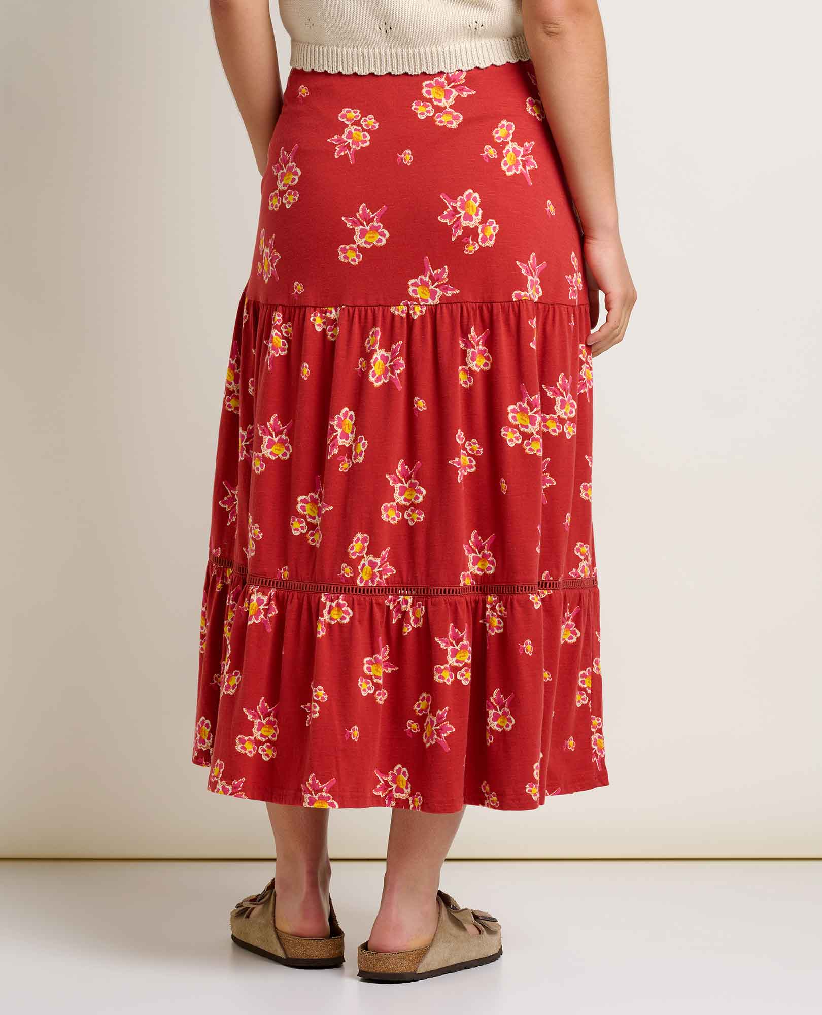 Marigold Tiered Midi Skirt - Softxoi