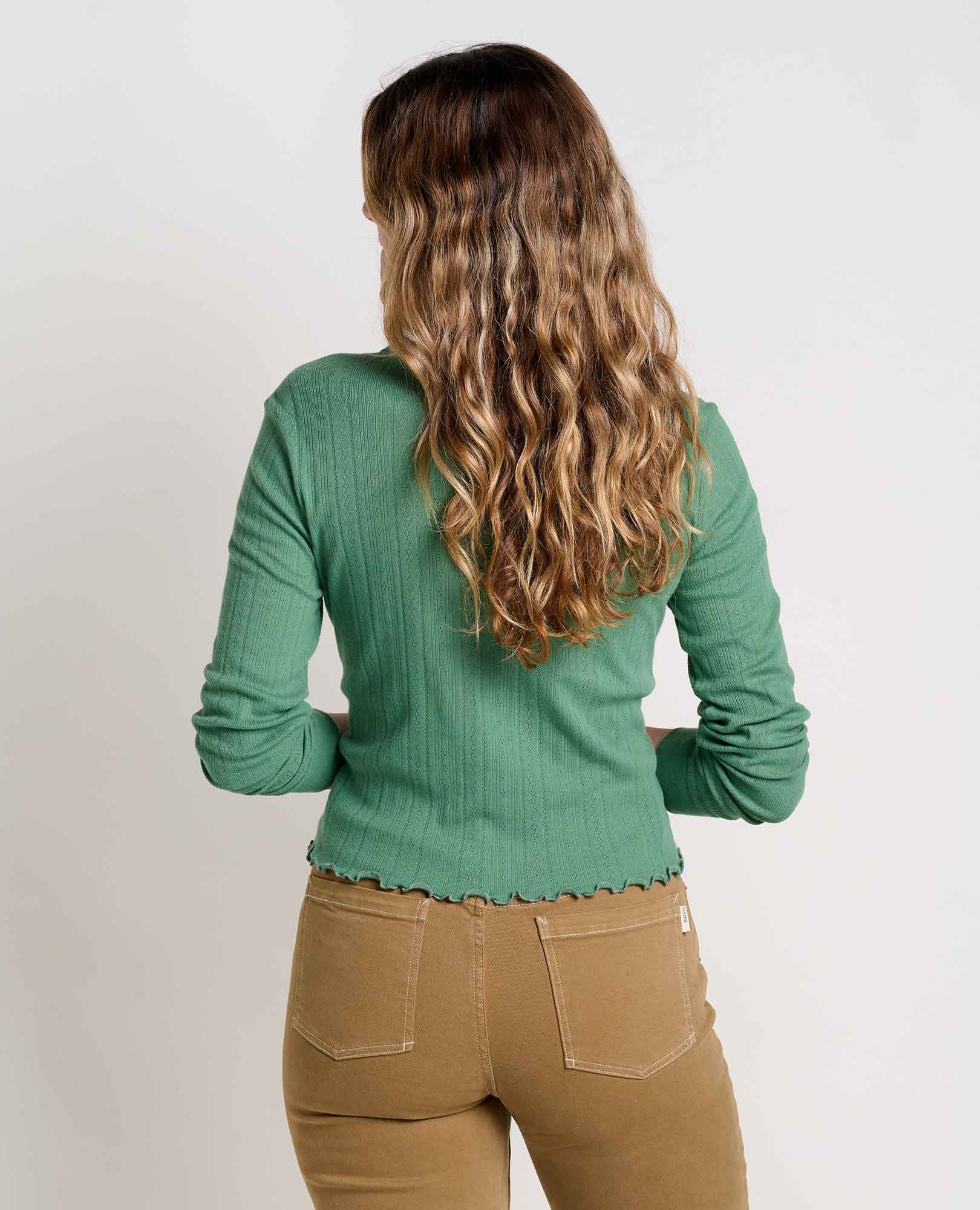 Foothill Pointelle Long Sleeve Crew - Softxoi