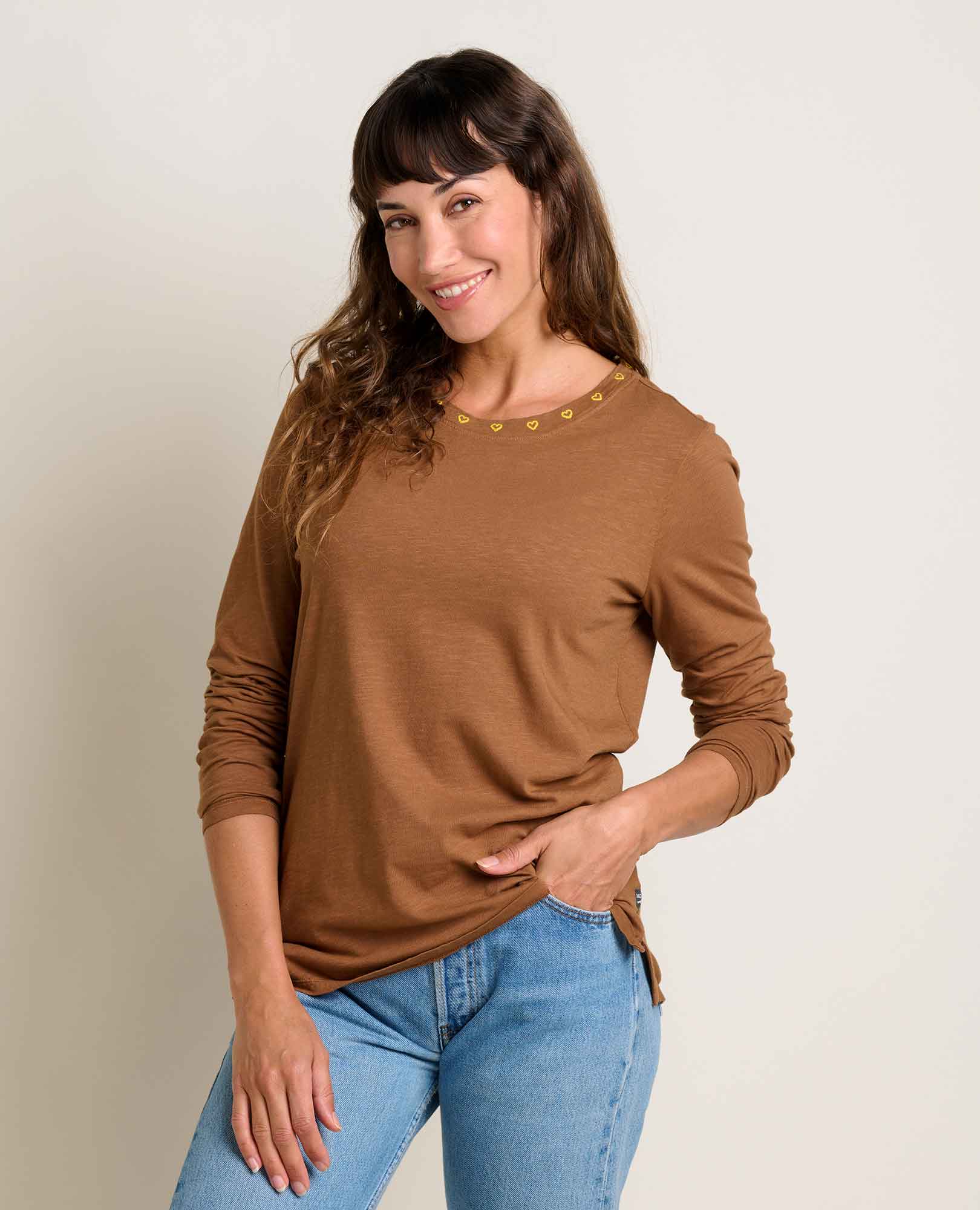 Women's Primo Long Sleeve Crew Embroidered - Softxoi