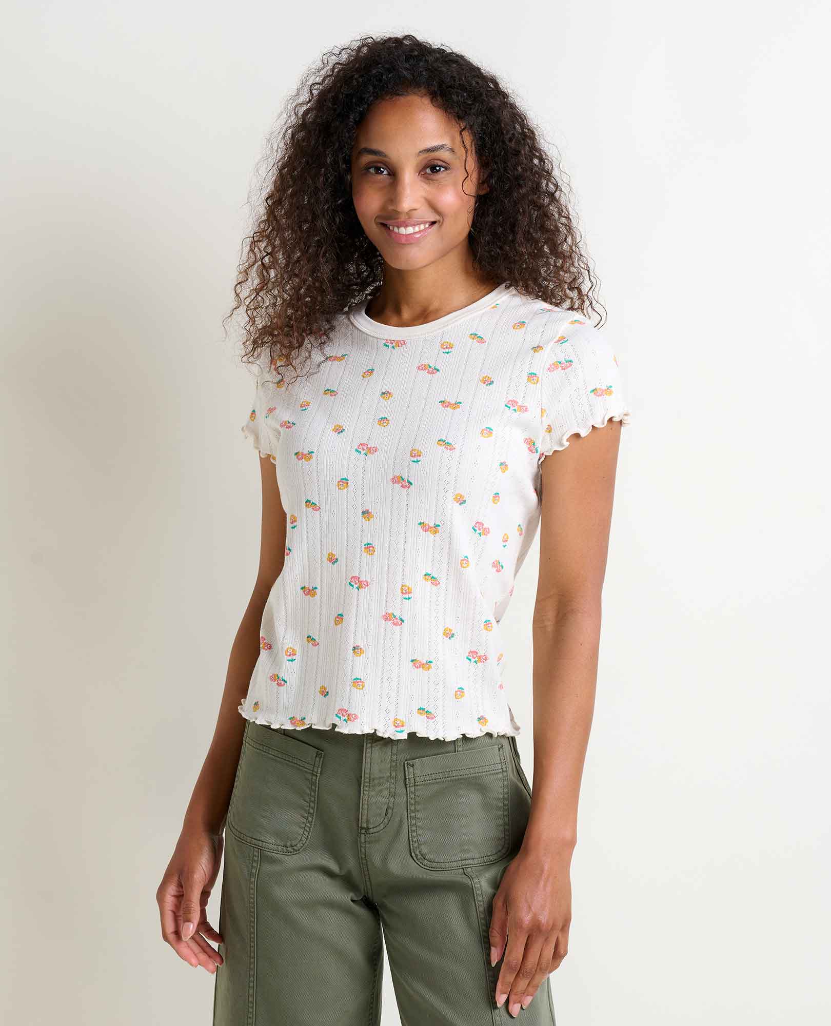 Foothill Pointelle Baby Tee - Softxoi