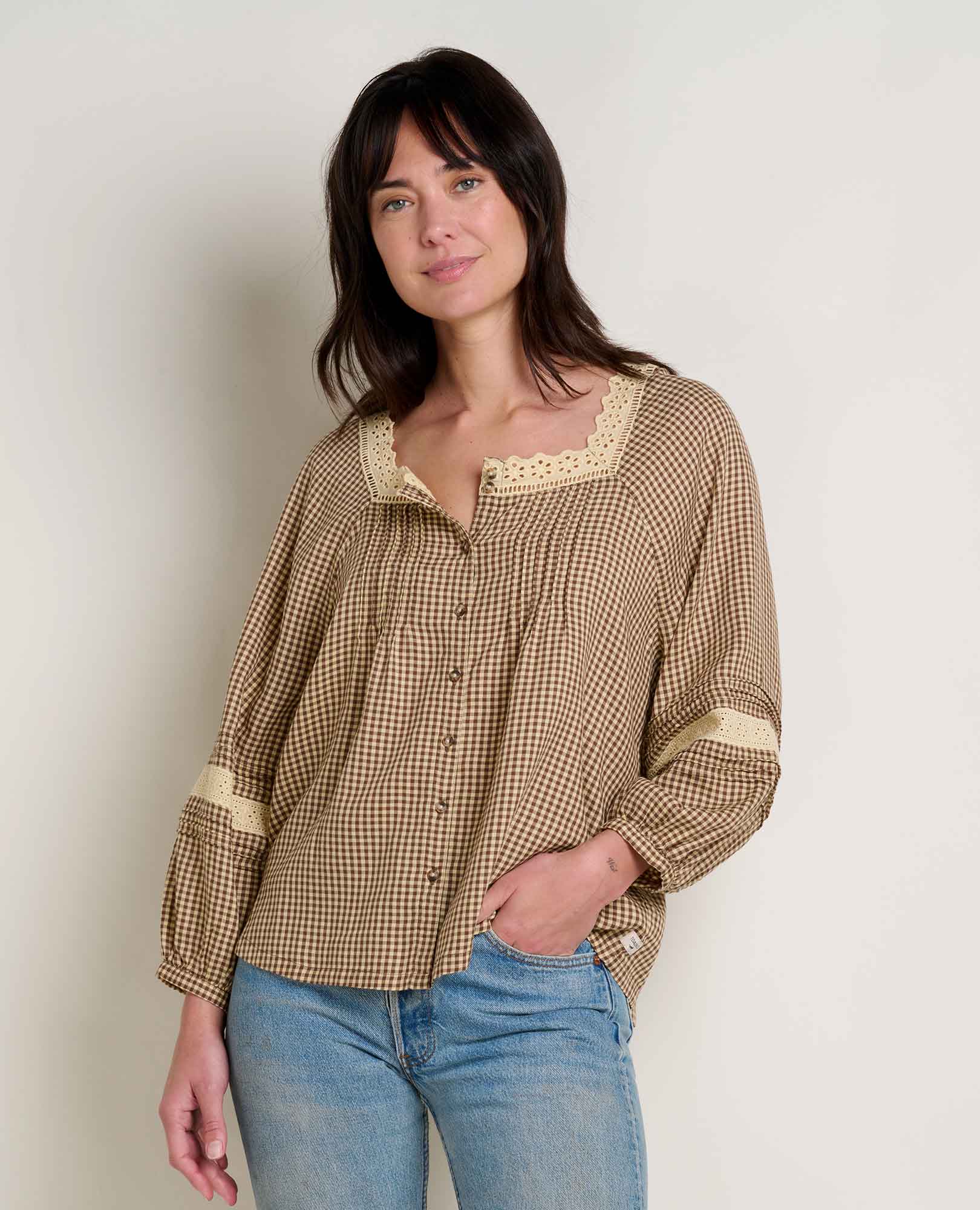 Manzana Peasant Long Sleeve Shirt - Softxoi