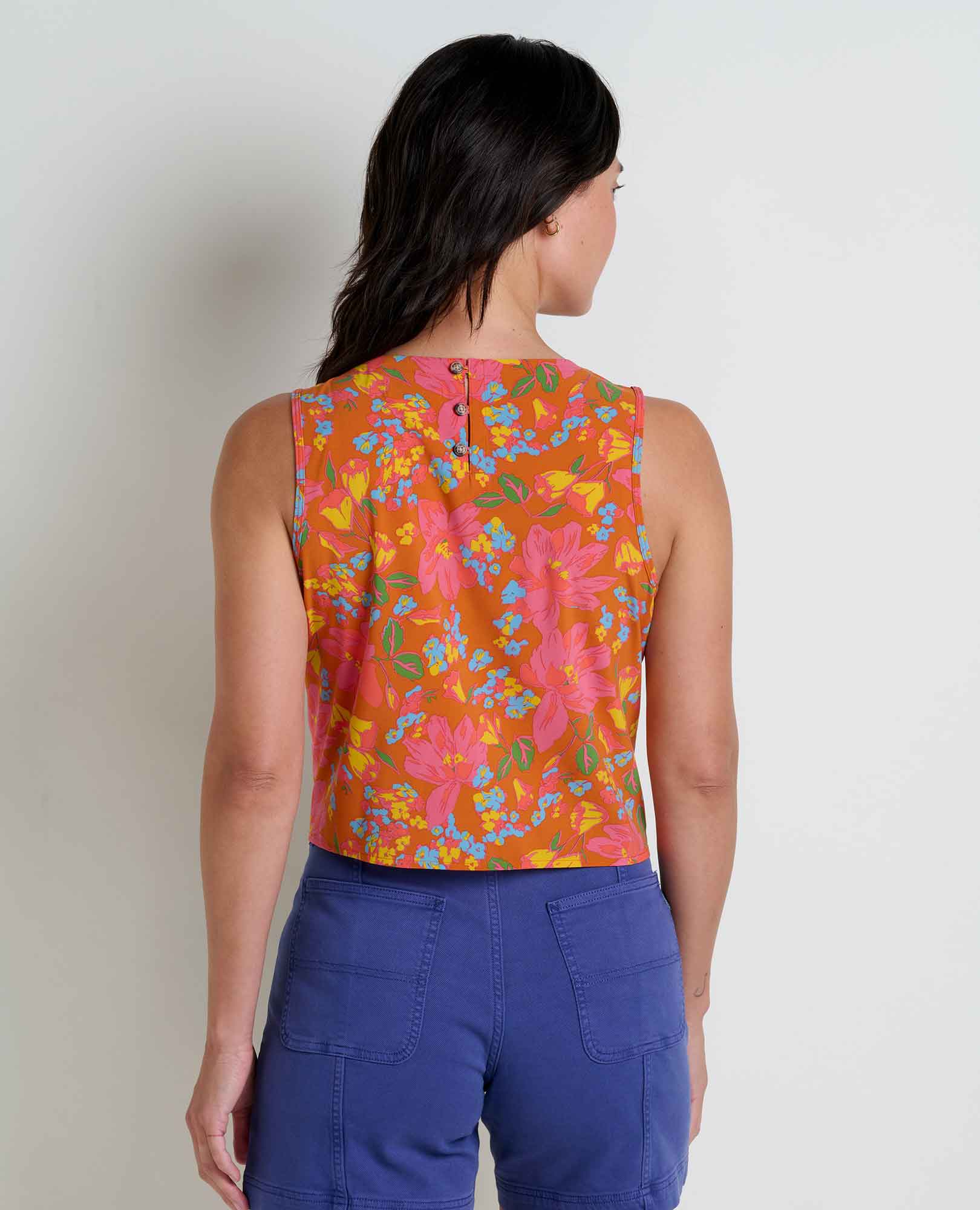 Sunkissed Button Back Tank - Softxoi