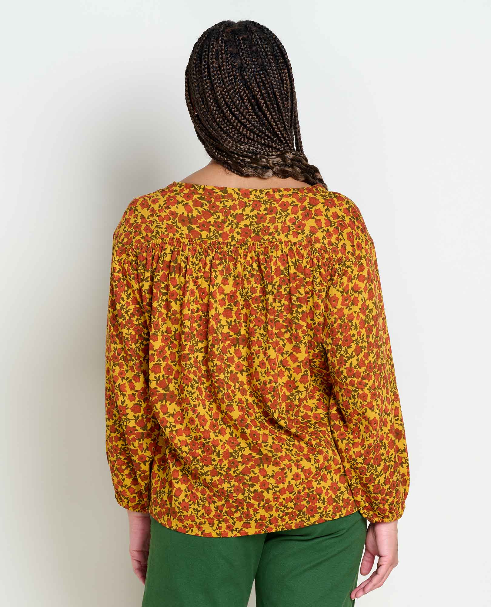 Manzana Long Sleeve Peasant Top - Softxoi