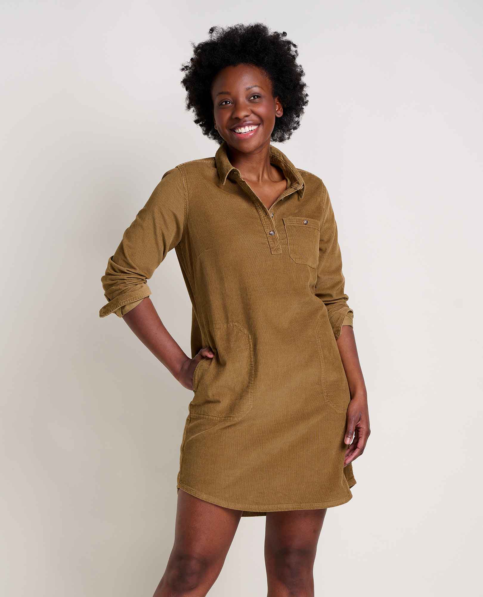 Scouter Cord Shirtdress - Softxoi