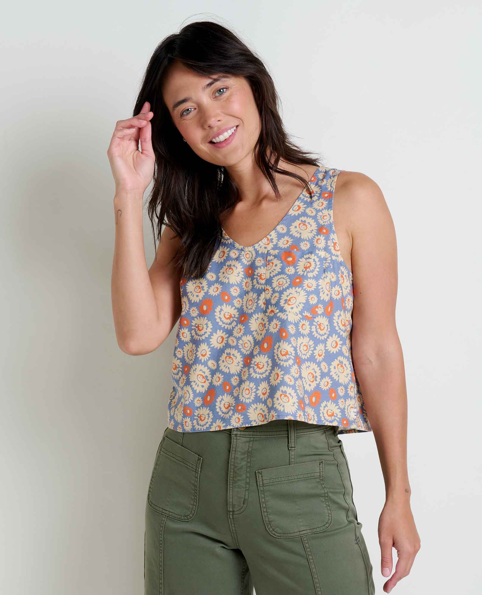 Taj Hemp Button Back Tank II - Softxoi