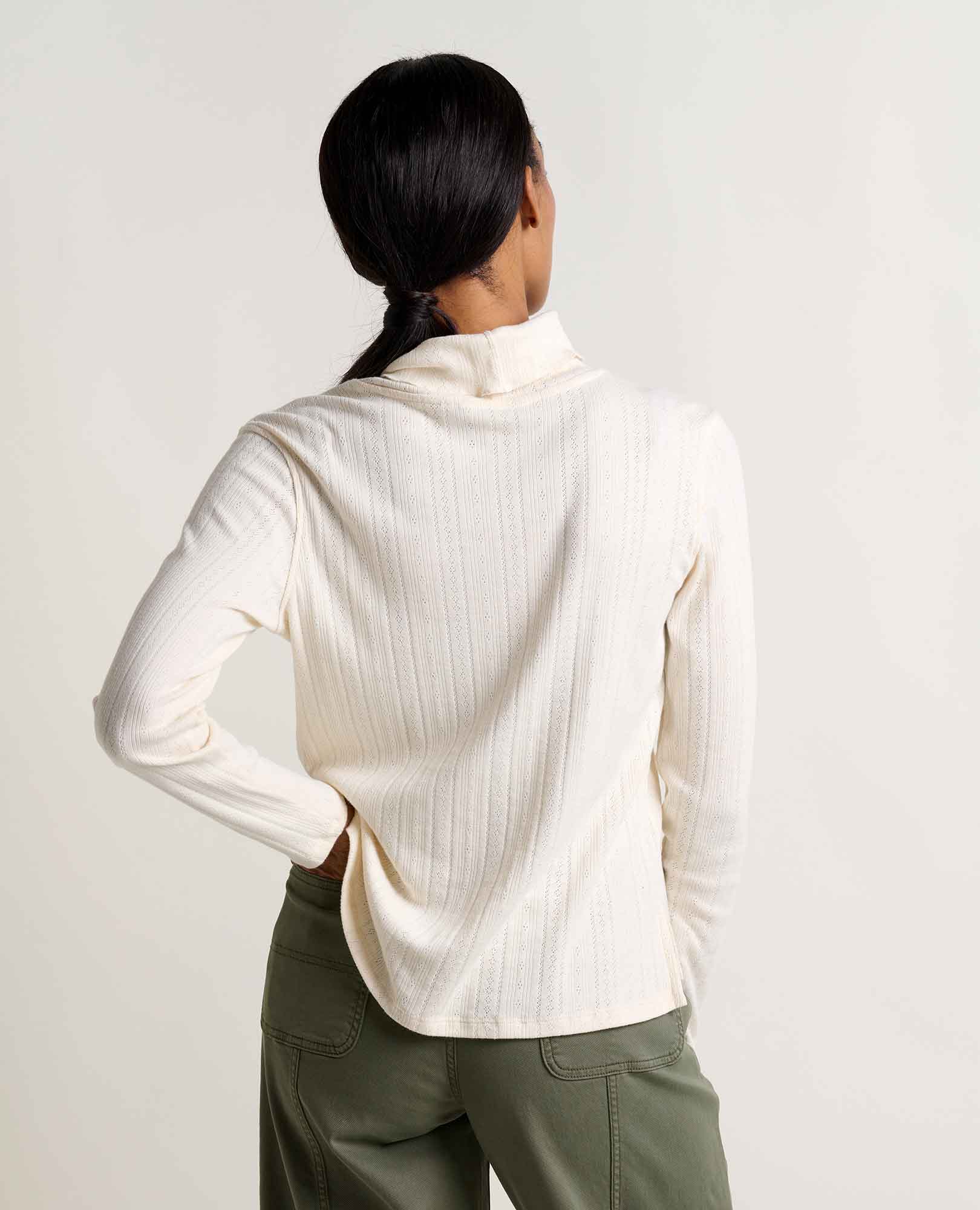 Foothill Pointelle Long Sleeve T-Neck - Softxoi