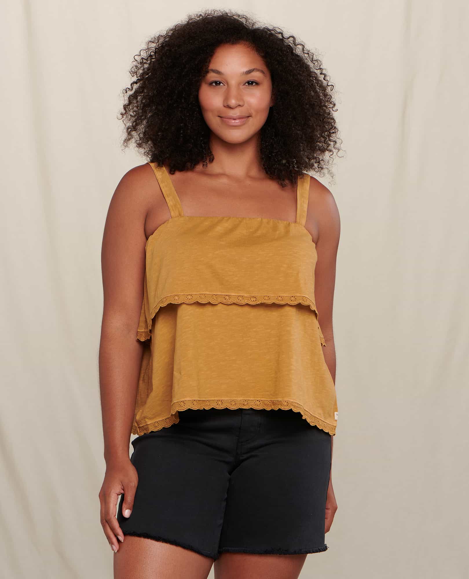 Primo Tiered Eyelette Tank - Softxoi