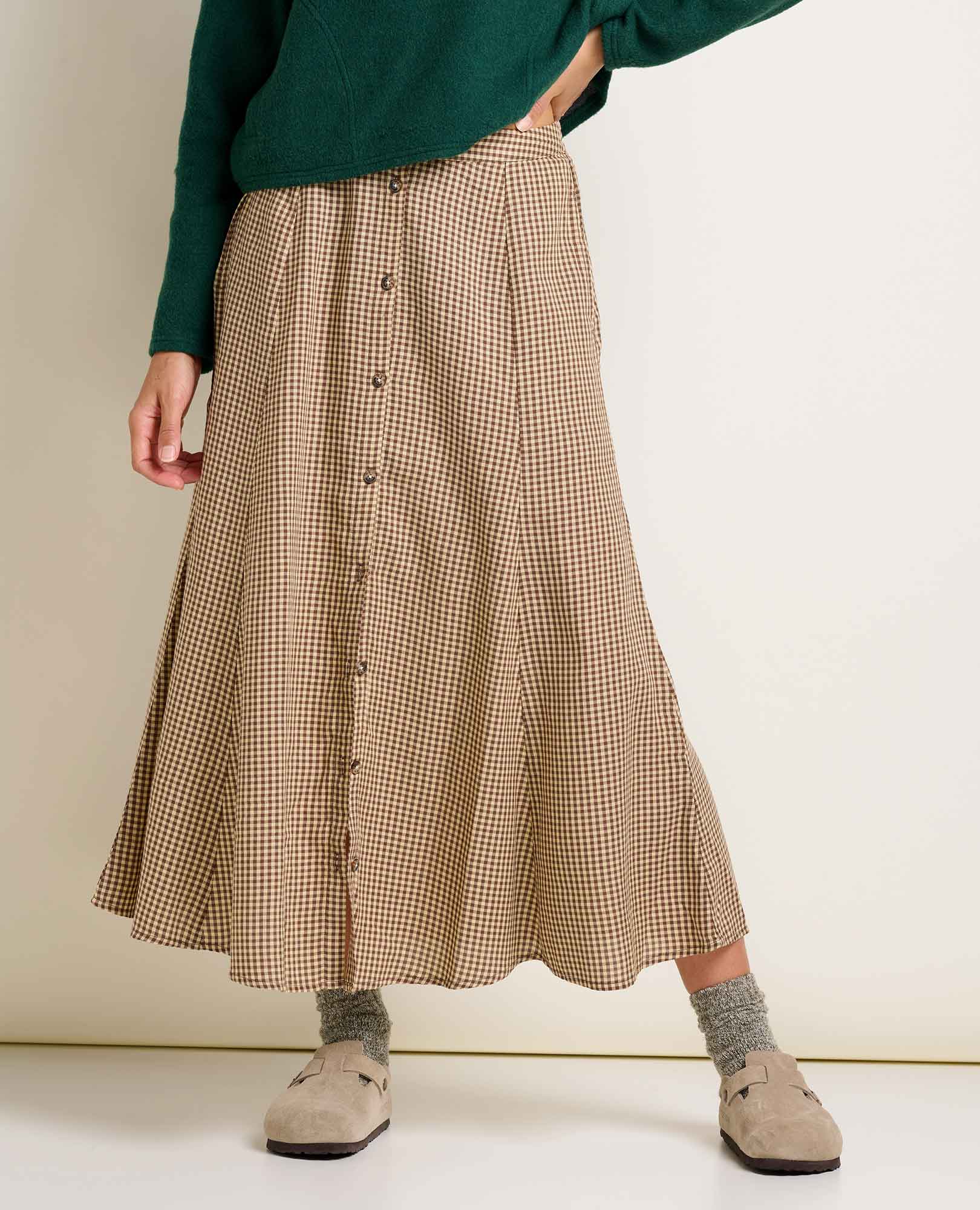 Manzana Paneled Midi Skirt - Softxoi